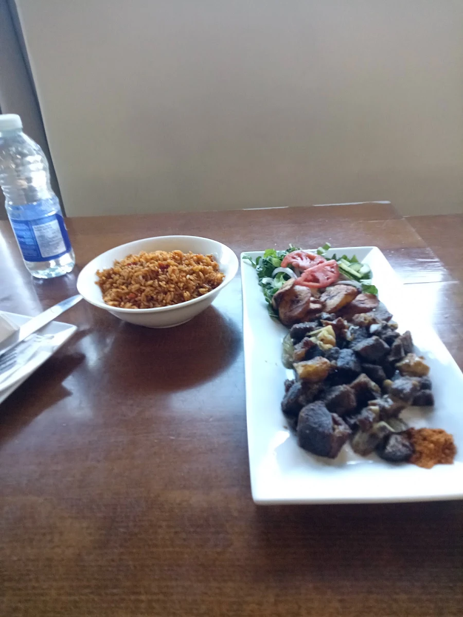 Goat Suya with Rice, Suya Palace Nigerian/African Charcoal Grill & BBQ Restaurant