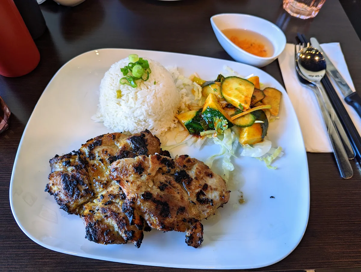 Lemongrass Pork Chop on Rice