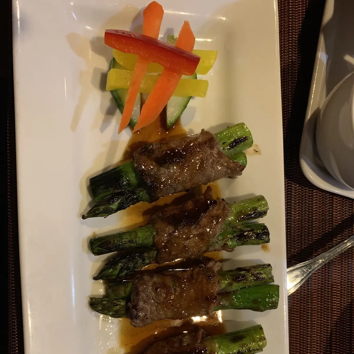 Asparagus Beef Rolls with Teriyaki Sauce