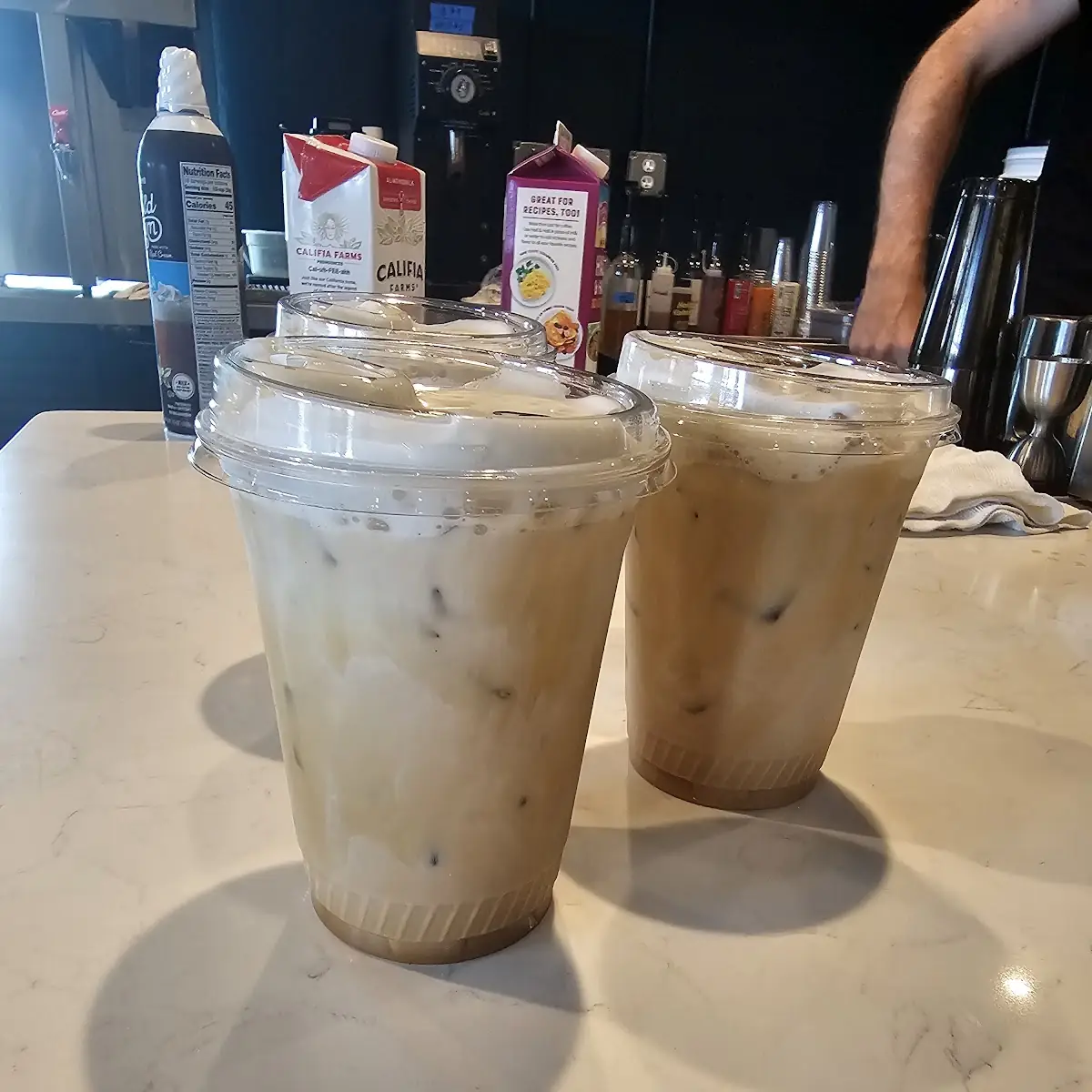 Blue Run Latte with Cold Foam