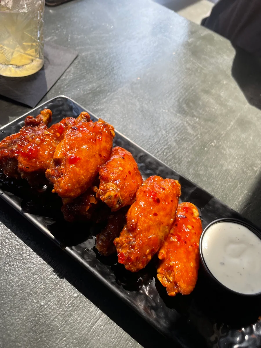 Orange Wings with Dipping Sauce