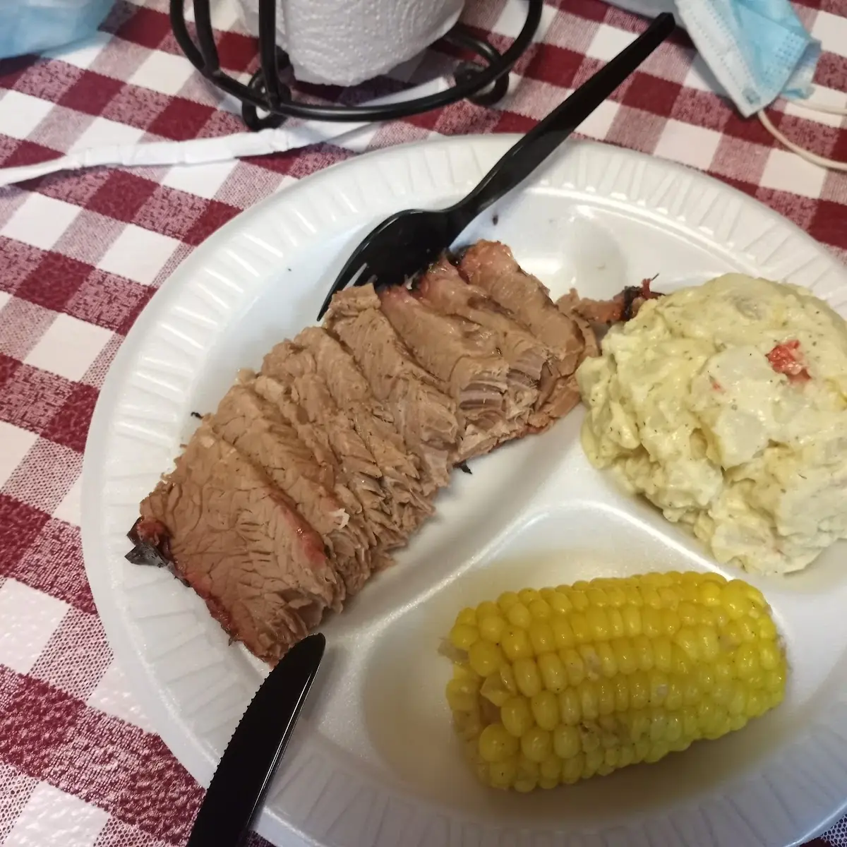 Sliced Brisket with Potato Salad