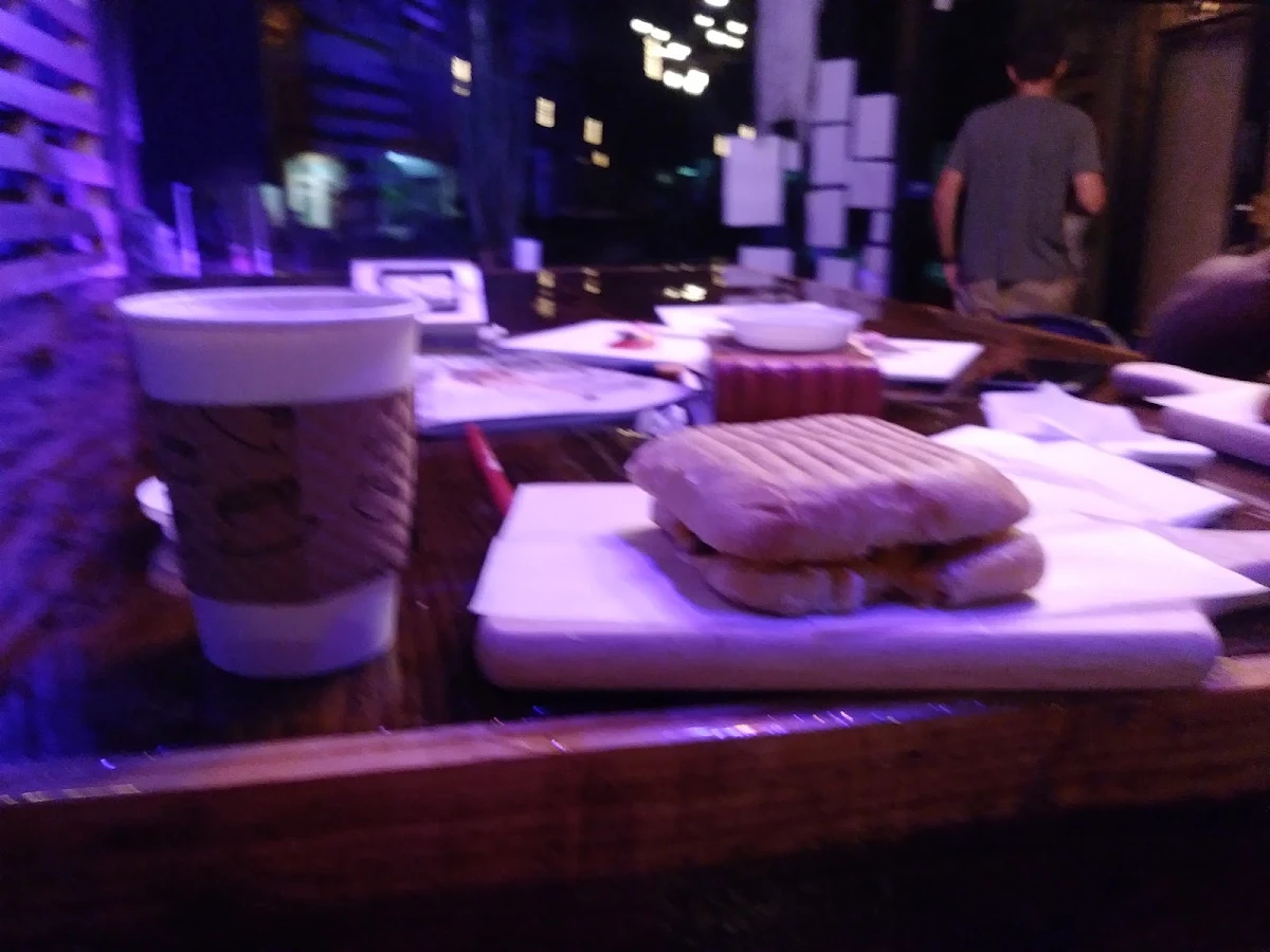 Latte with a Sandwich