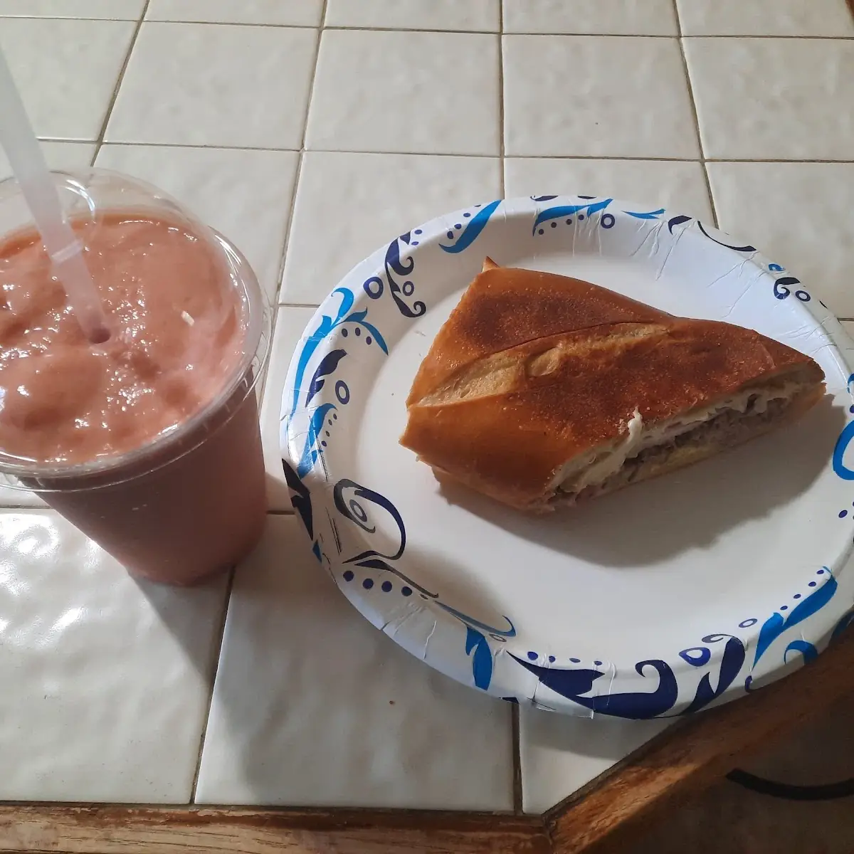 Cuban Sandwich and Mamey Shake