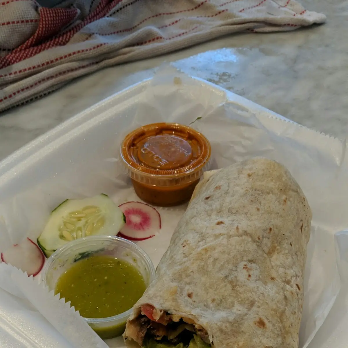 Steak and Chicken Burrito