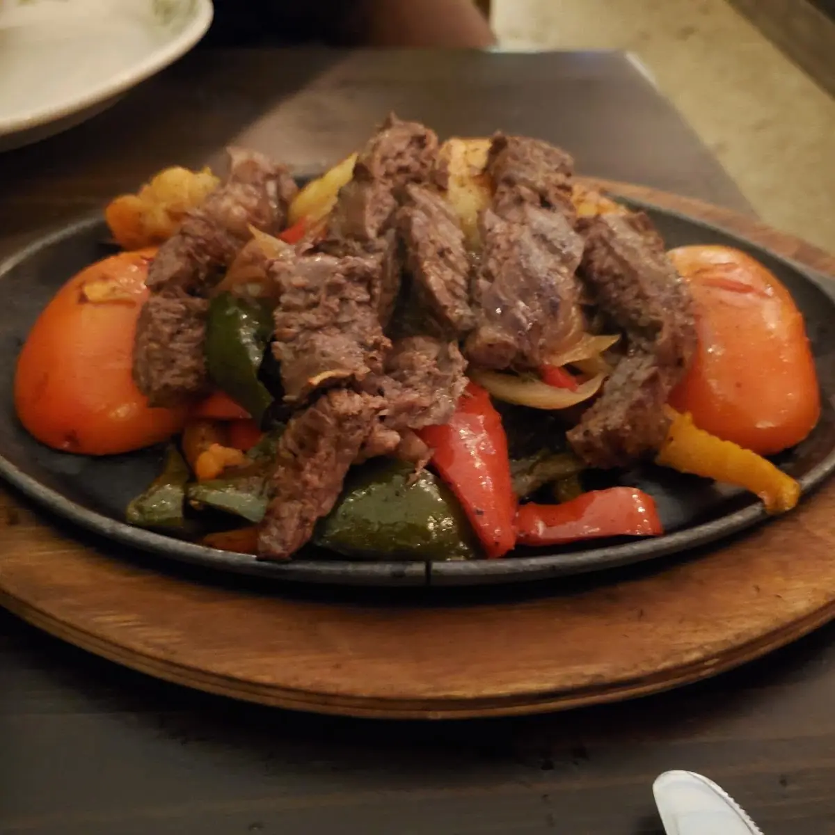 Sizzling Steak and Shrimp Fajitas
