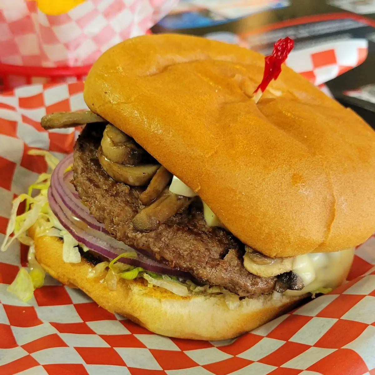 Mushroom Swiss Burger
