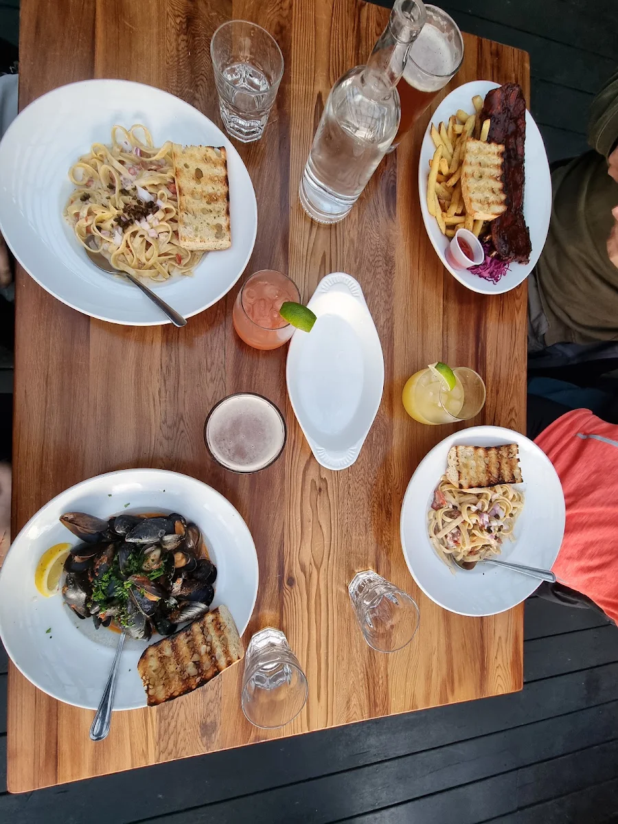 The Fettucini with Candied Salmon Was to Die For, Floathouse Restaurant