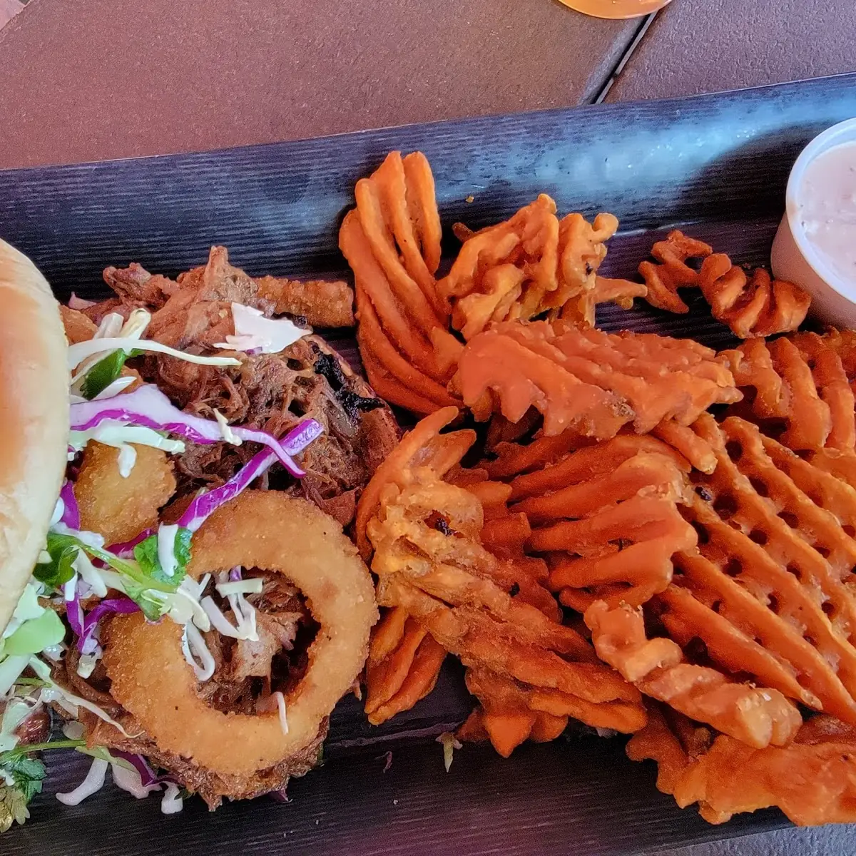 Pulled Pork with Sweet Potato Fries