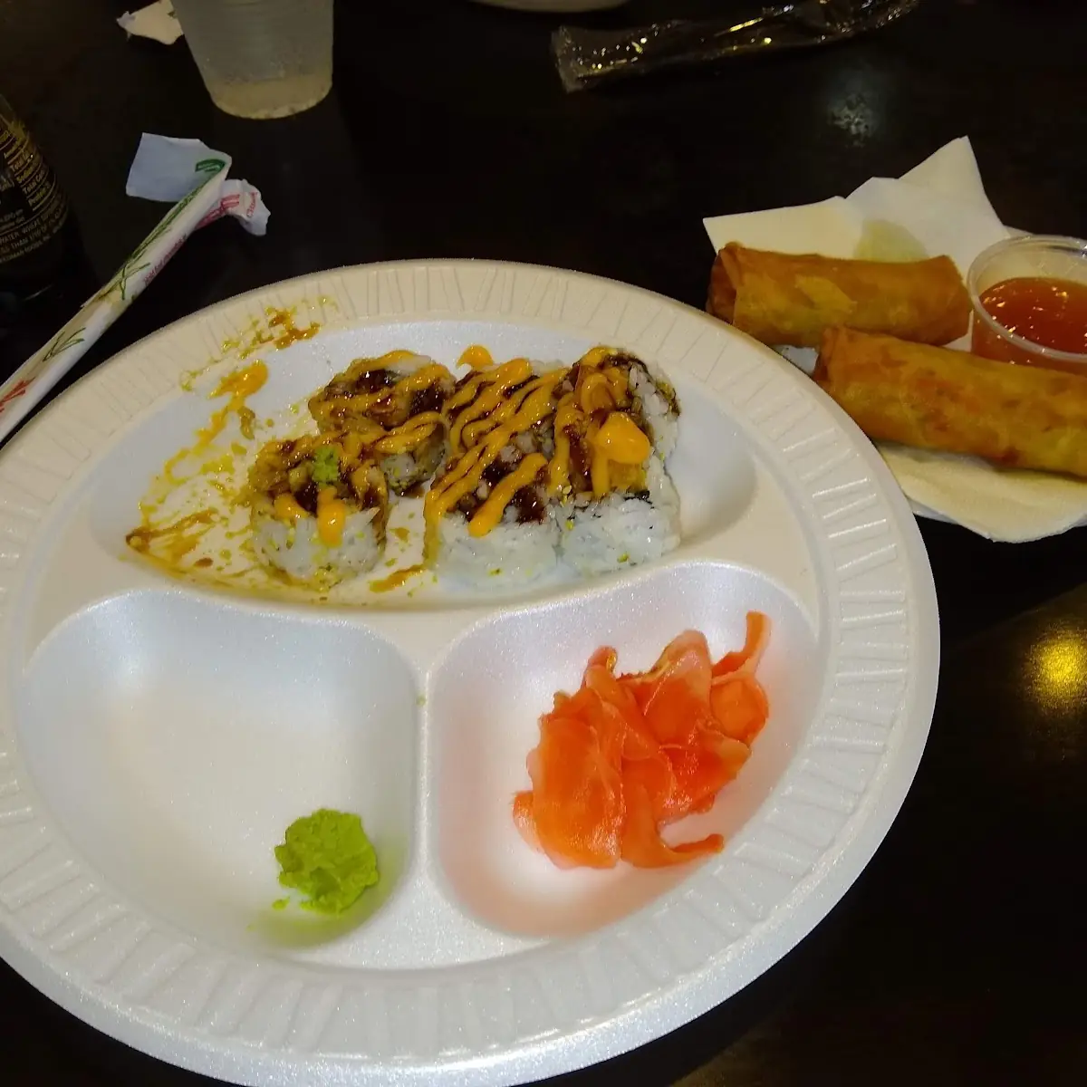Shrimp Tempura and Spring Rolls