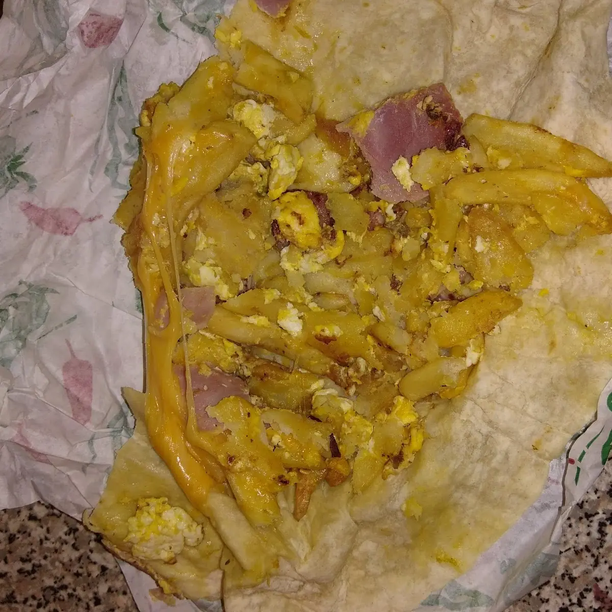 Ham Breakfast Burrito