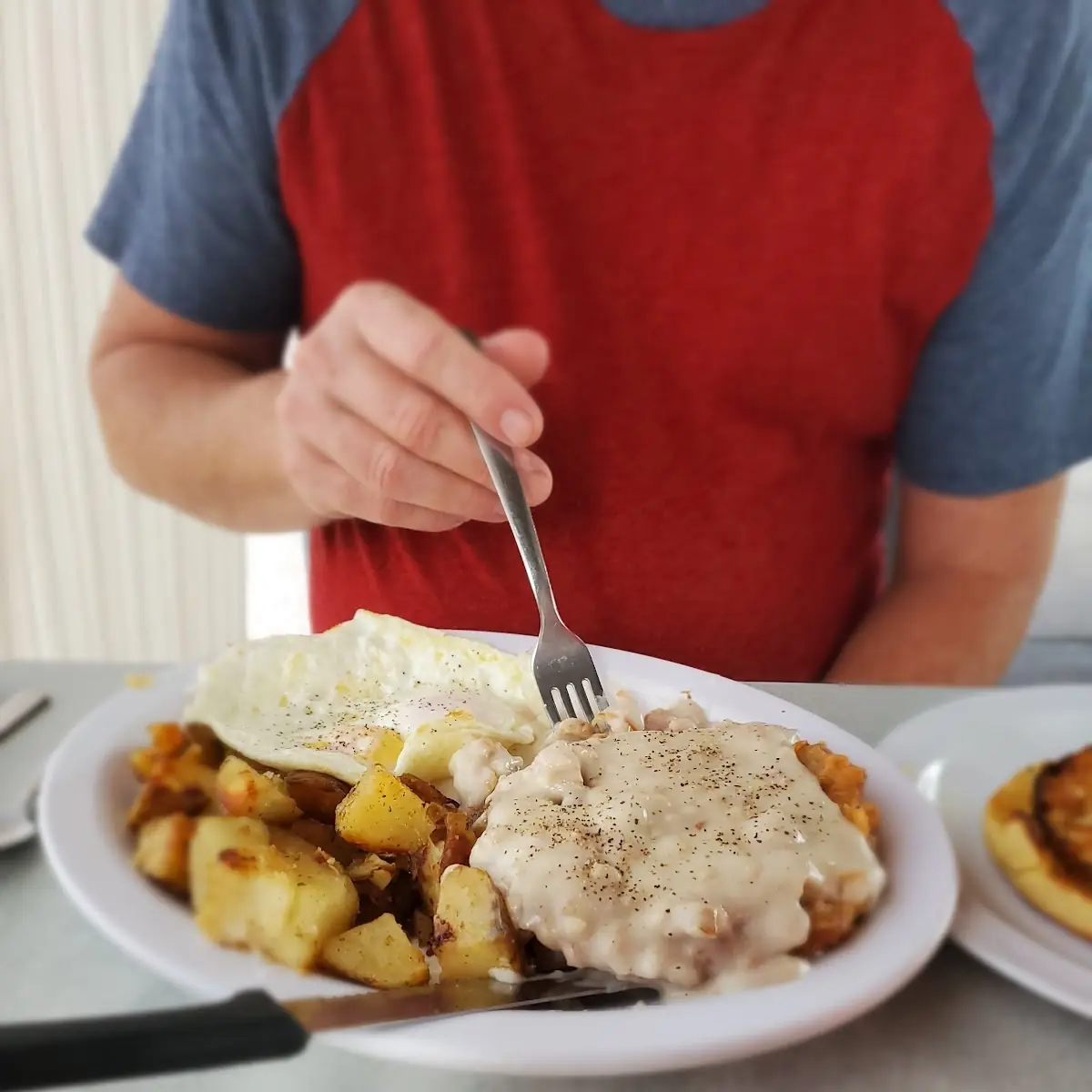 Chicken Fried Steak and Eggs and Toast