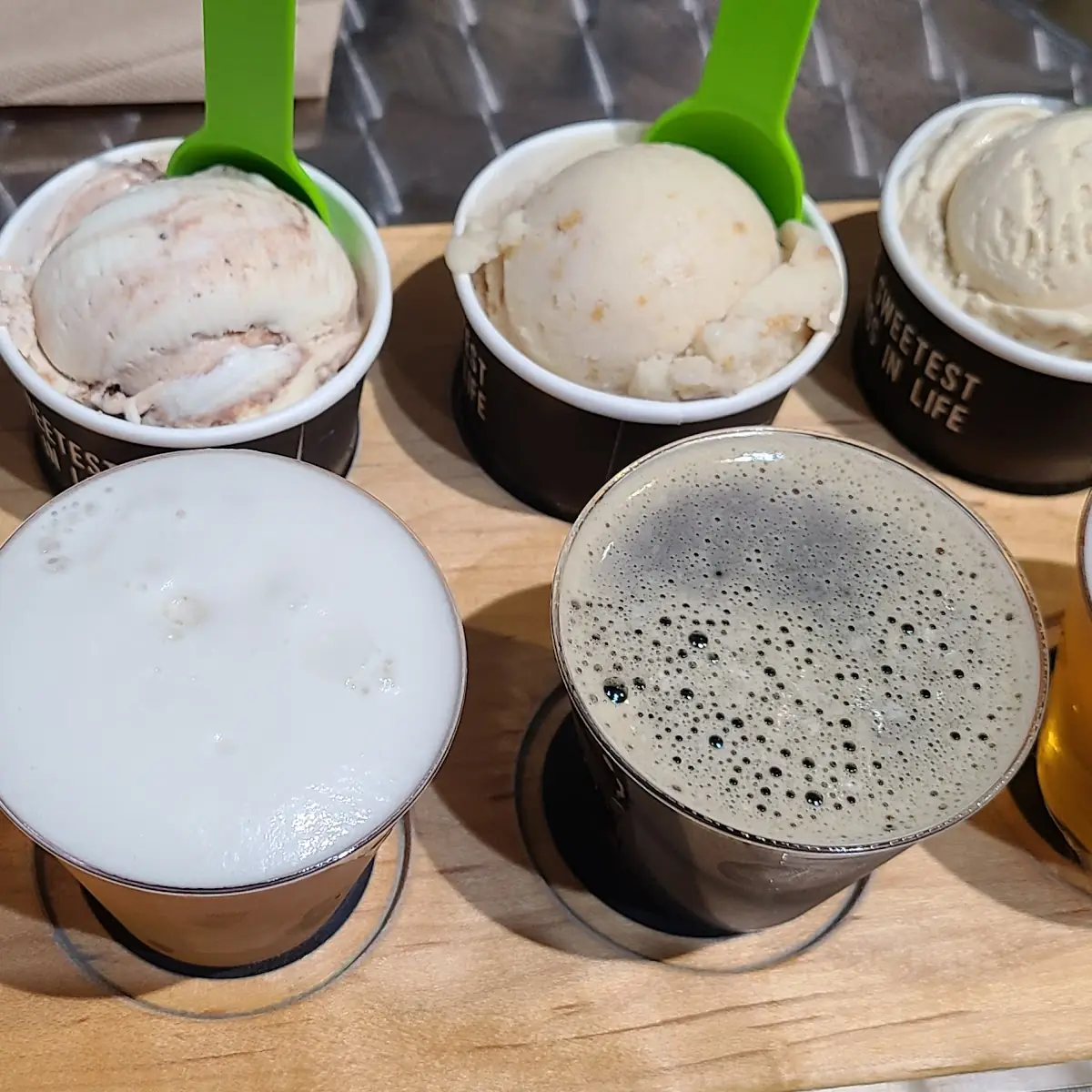 Beer and Ice Cream Flight