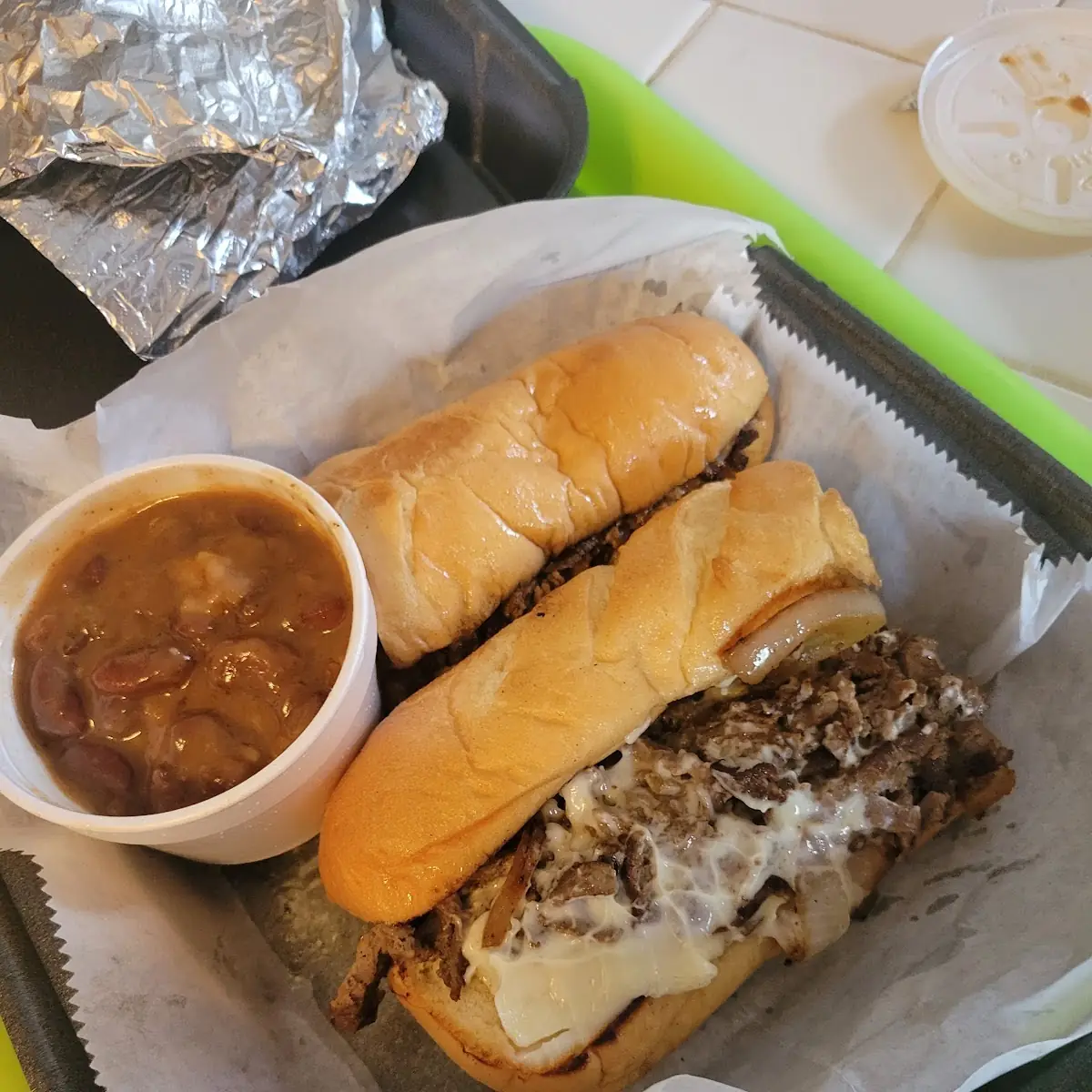 Philly Cheesesteak & Red Beans