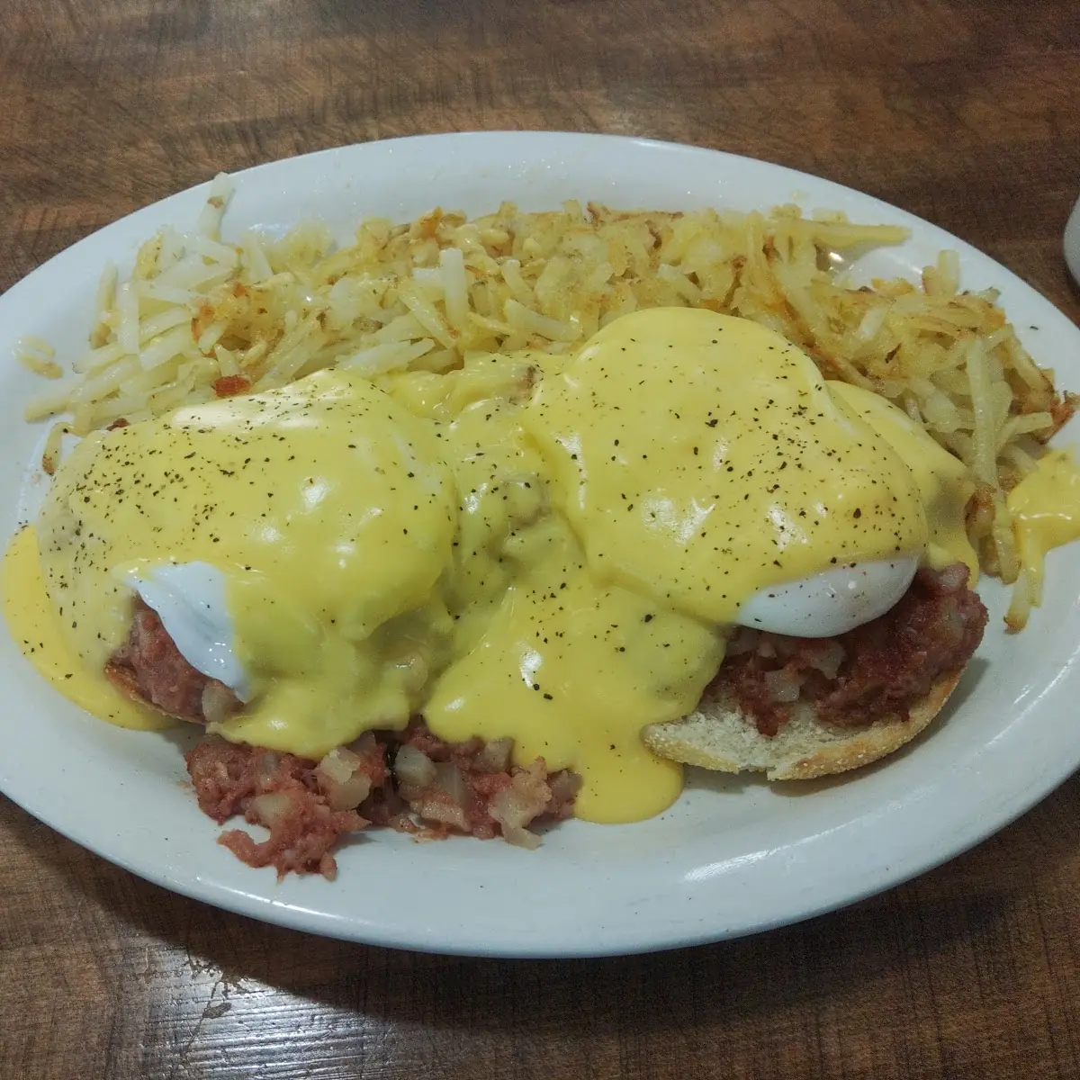 Corned Beef Hash Eggs Benedict