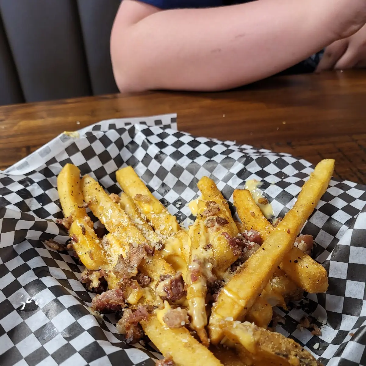 Beer Cheese Fries with Bacon