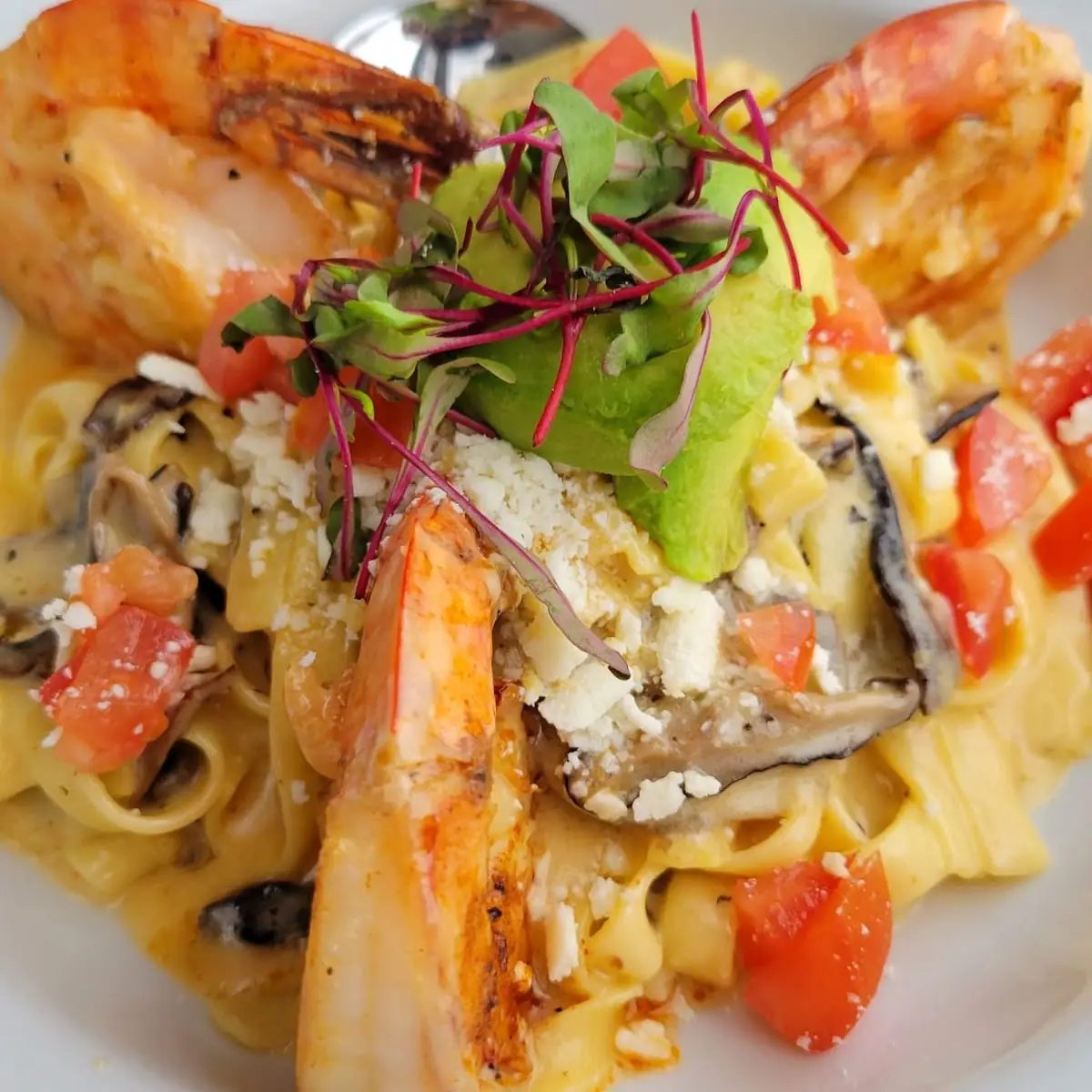 Wild Mushroom King Prawn Pasta