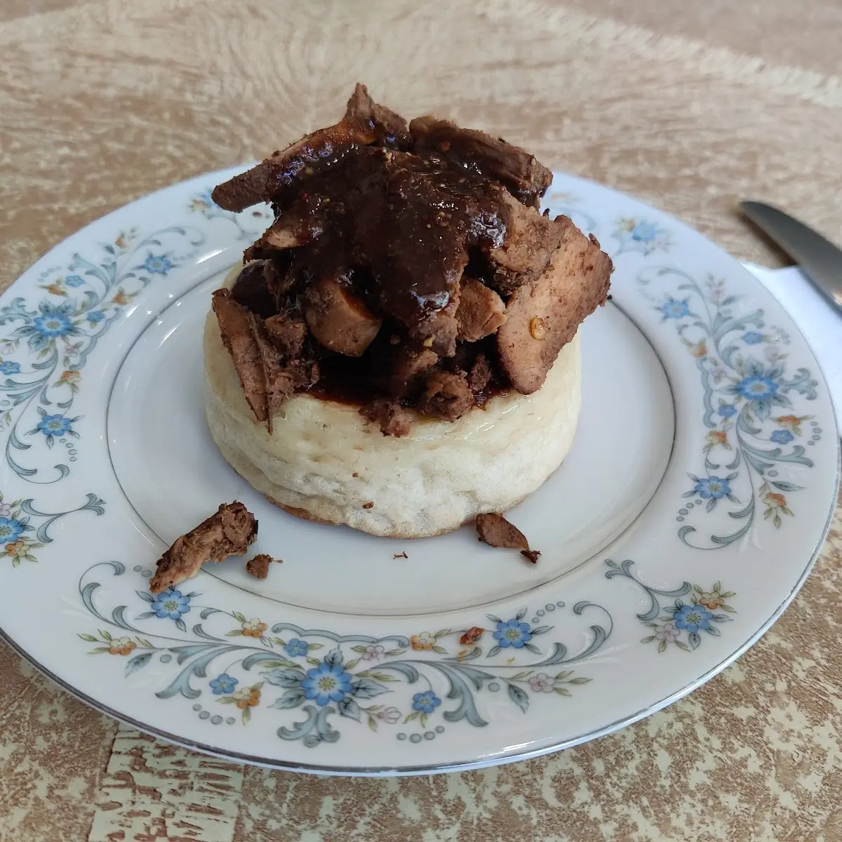 Jerk Chicken on Crumpet