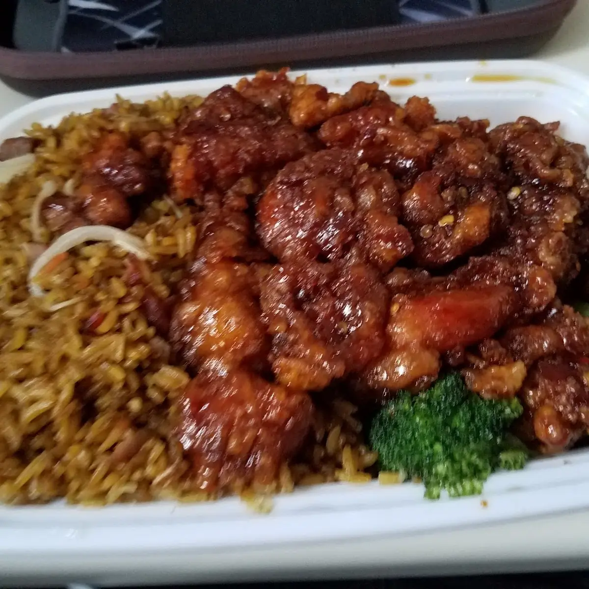 General TSO's Chicken with Pork Fried Rice
