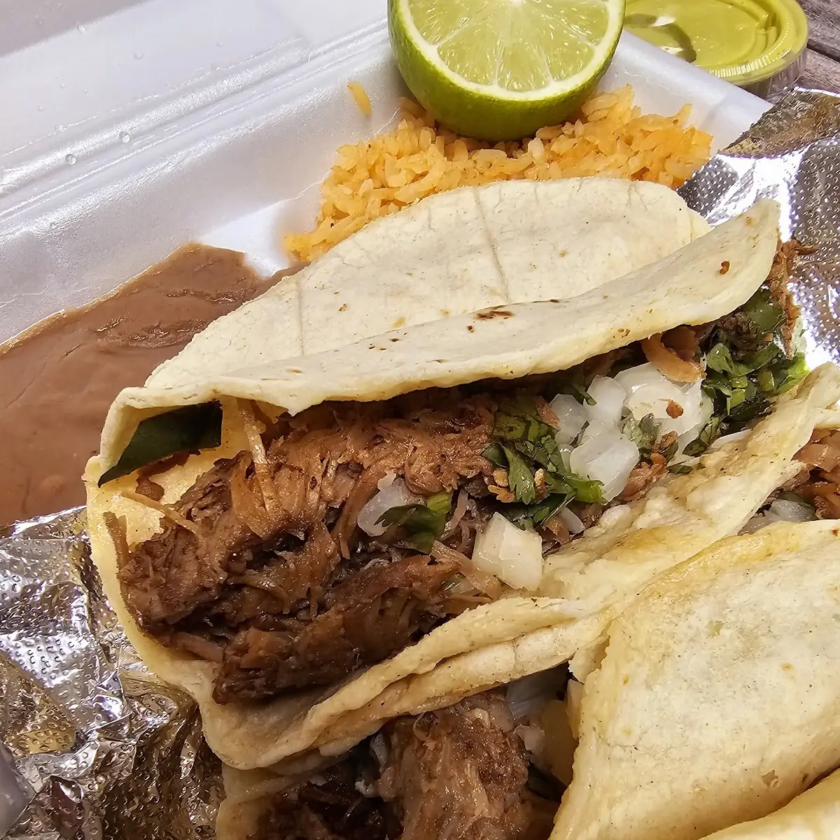 Barbacoa Taco Plate