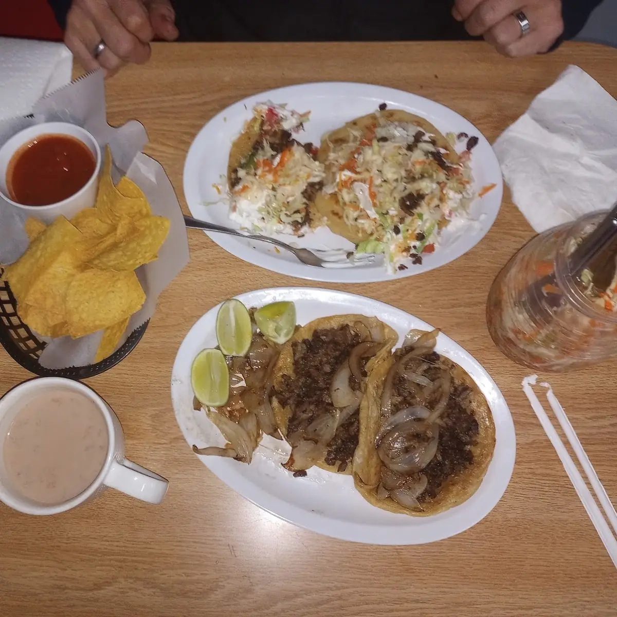 Pupusas and Steak Tacos