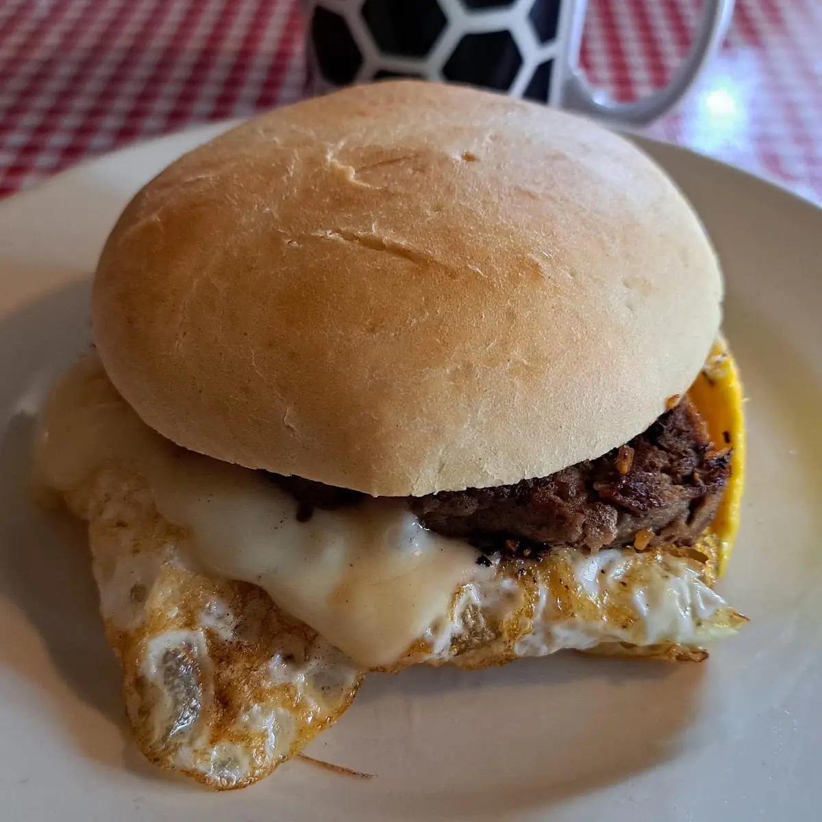 Steak Egg and Cheese Breakfast Sandwich