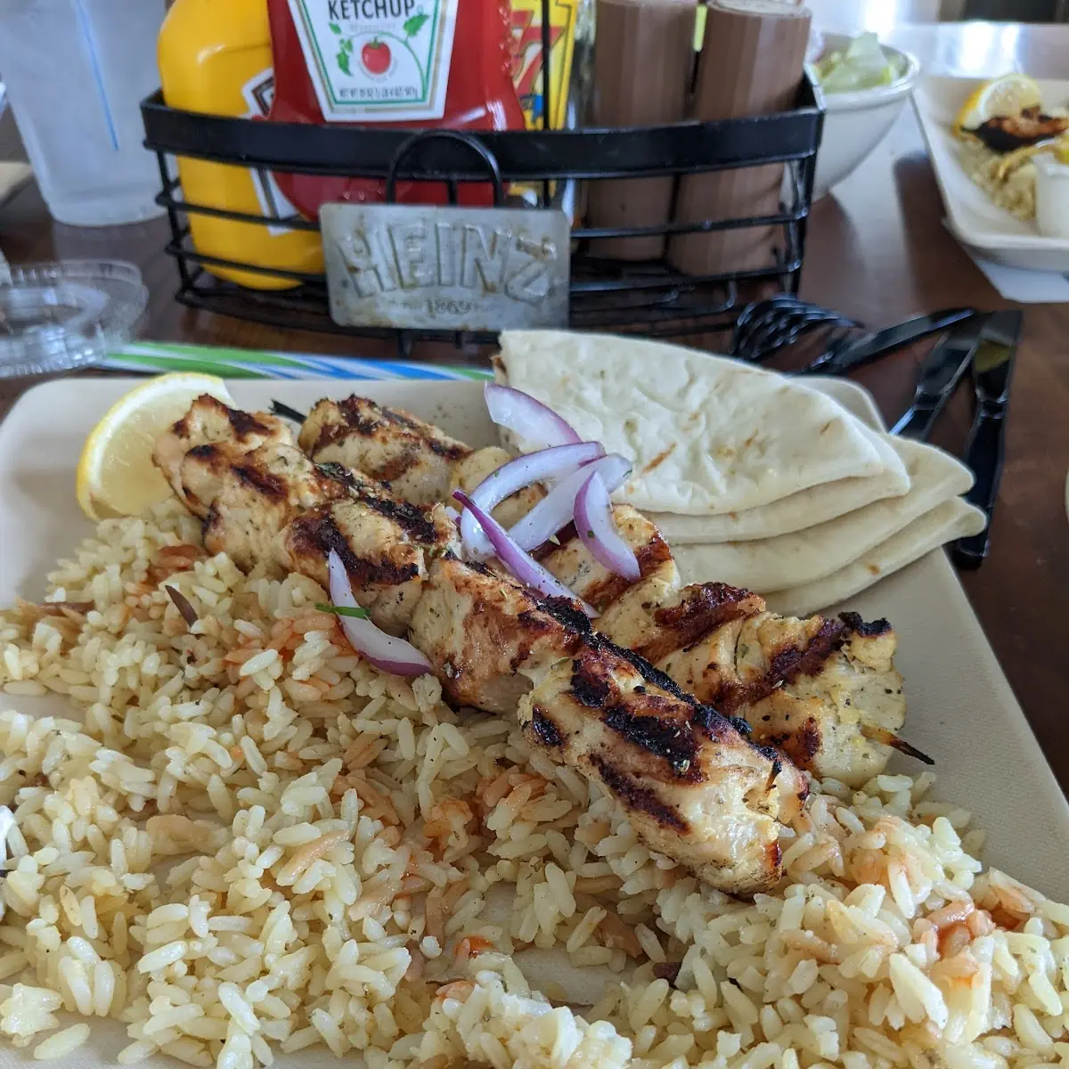 Chicken Souvlaki Platter