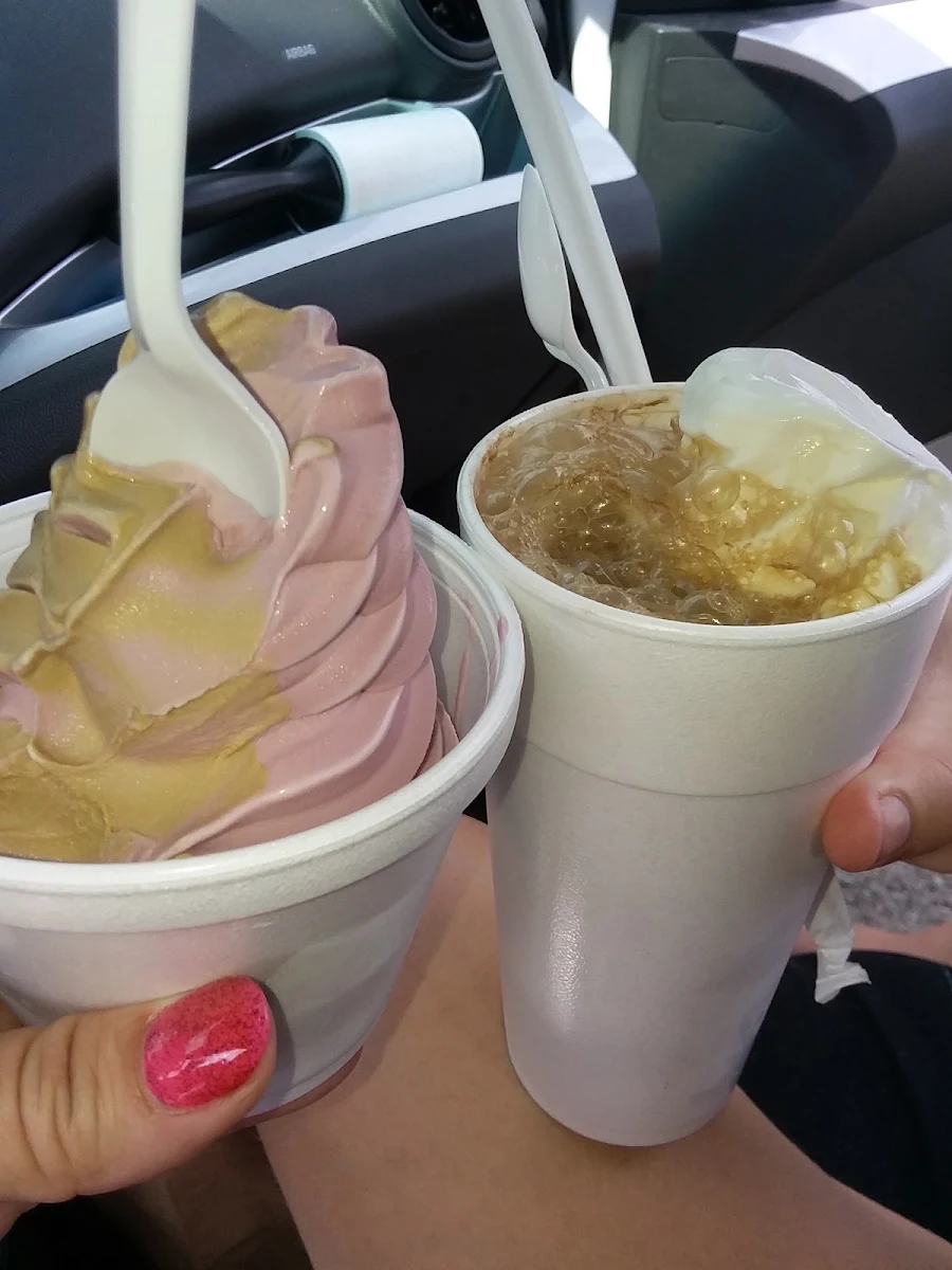 Root Beer Float and 2flavor Soft Serve
