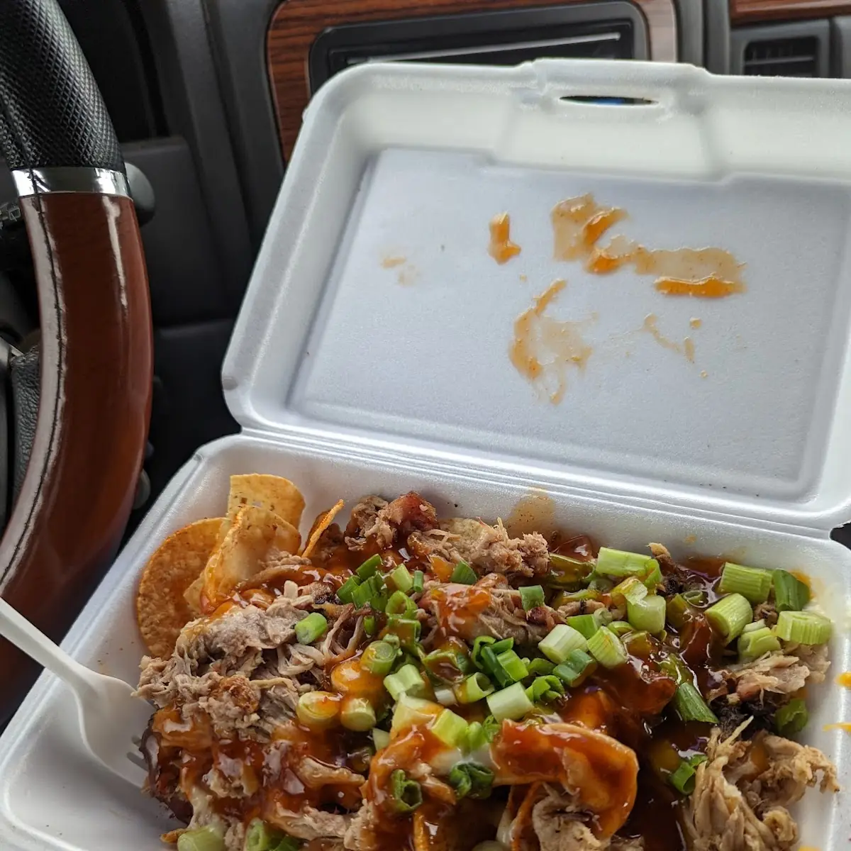 Half Smoked Chicken Nachos