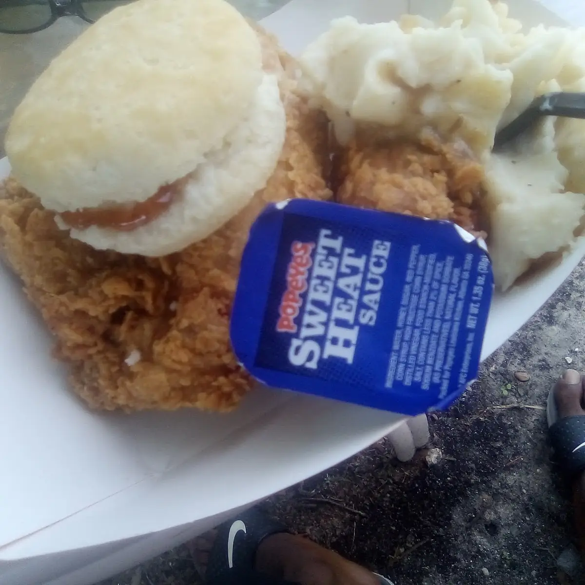 Hot Honey Chicken with Biscuits & Strawberry Jam