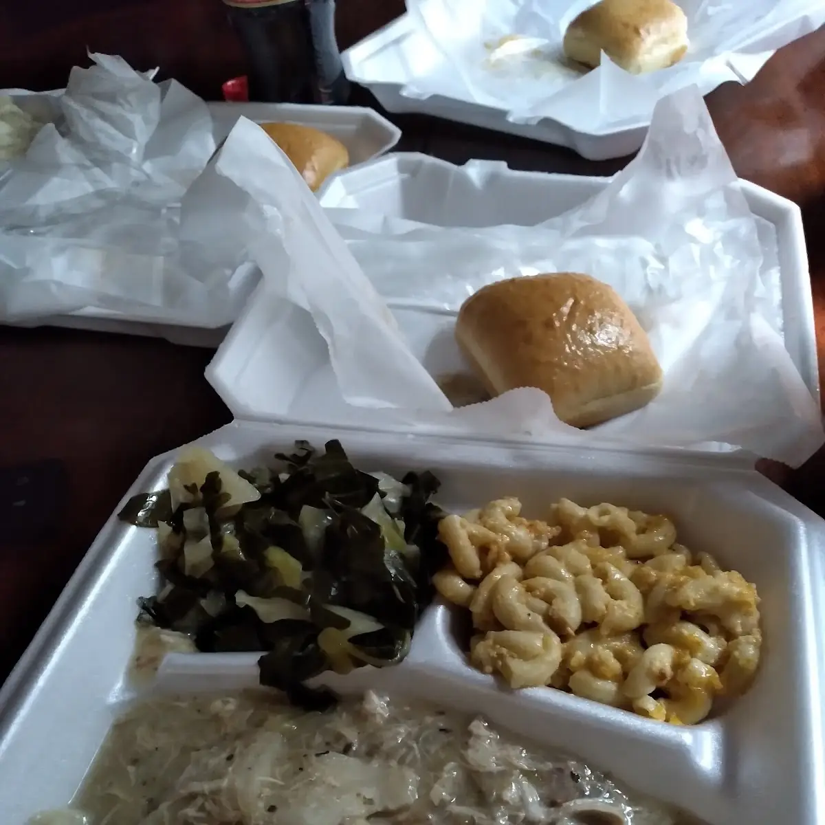 Chicken & Dumplings Collards and Mac and Cheese