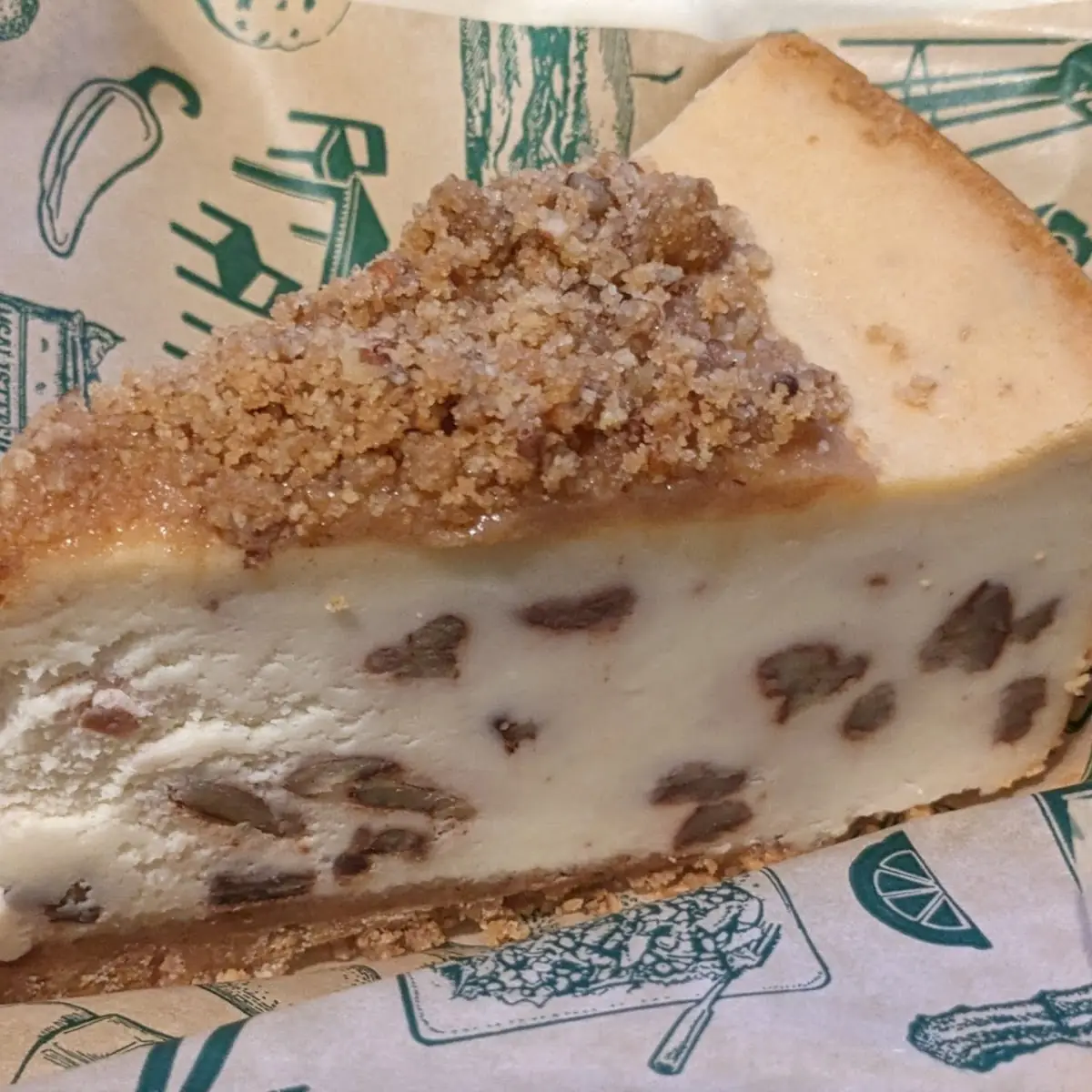 Pecan Cheesecake Slice
