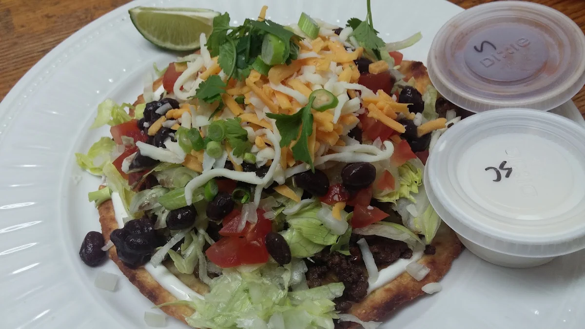 Beef & Black Bean Tostada