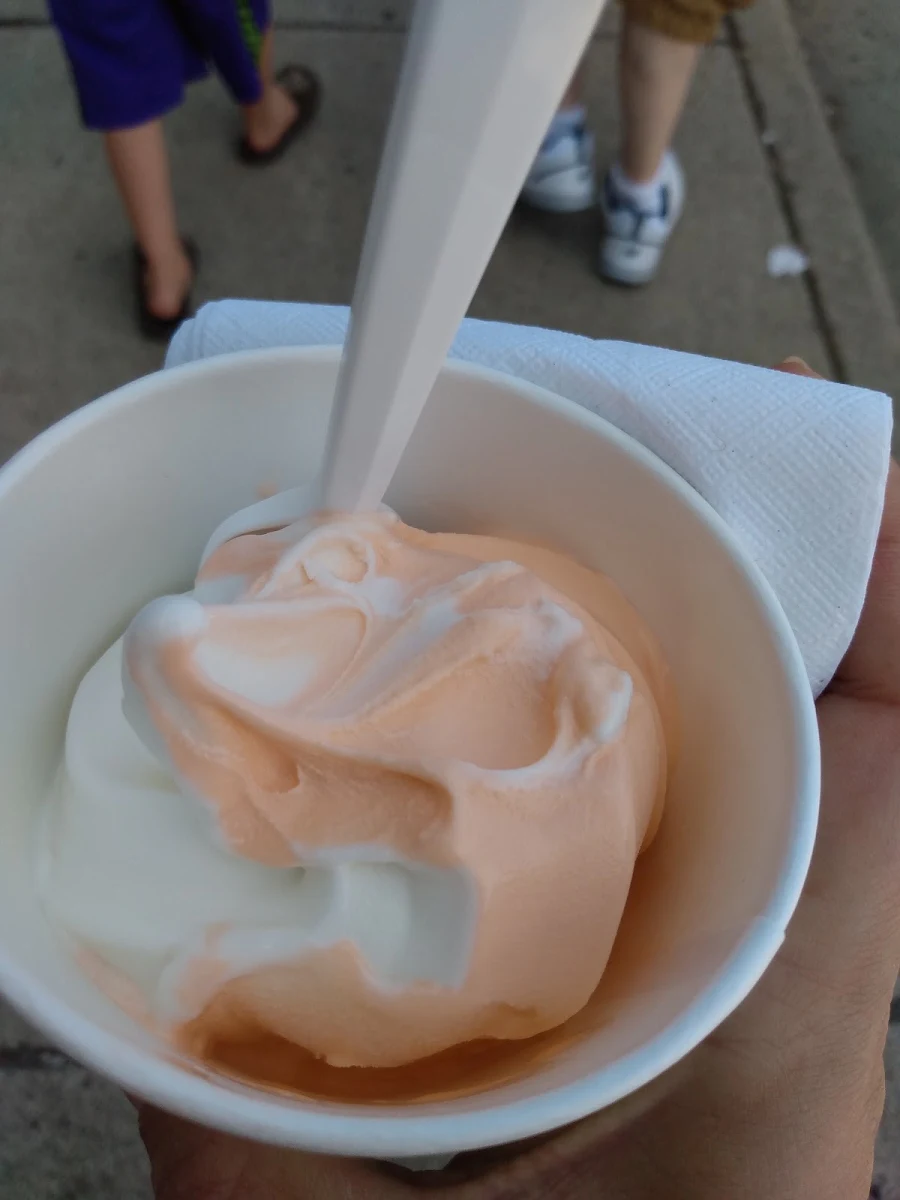 Orange Dreamsicle Soft Serve Ice Cream