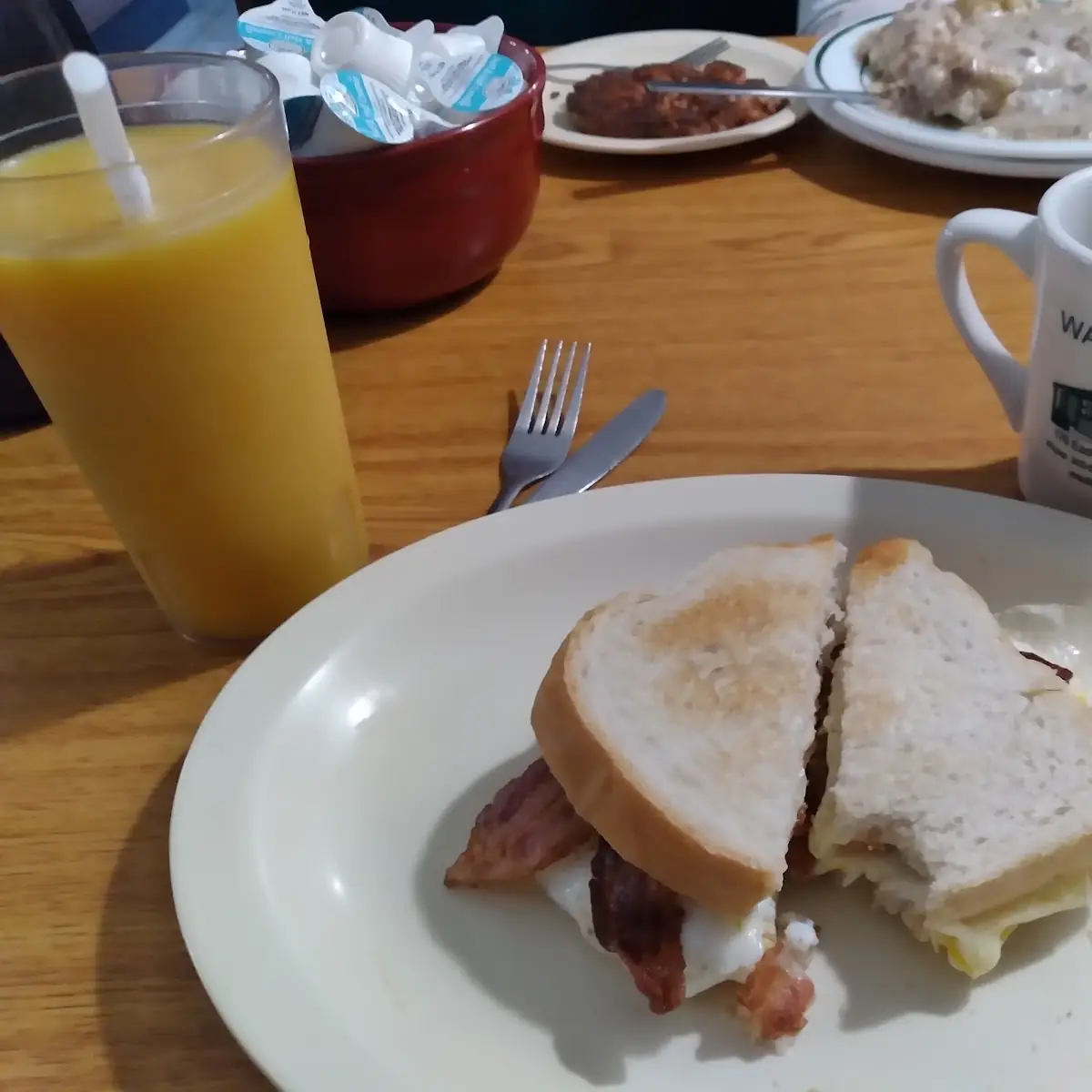 Bacon Egg and Cheese on White Toast Yummm