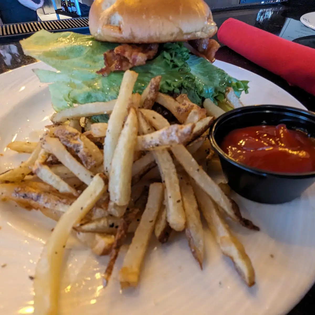 Bacon Cheeseburger and Fries