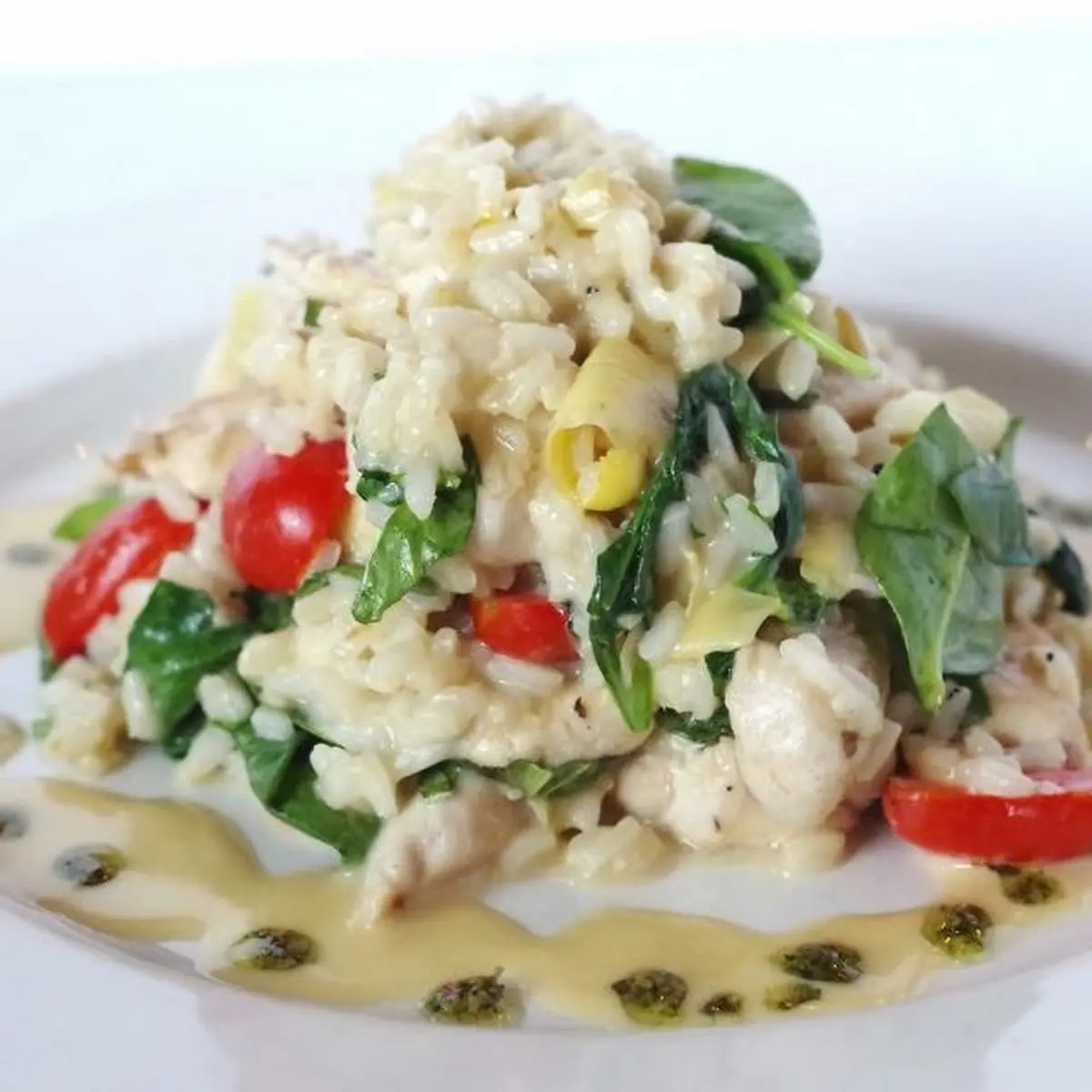 Mediterranean Chicken Risotto Full