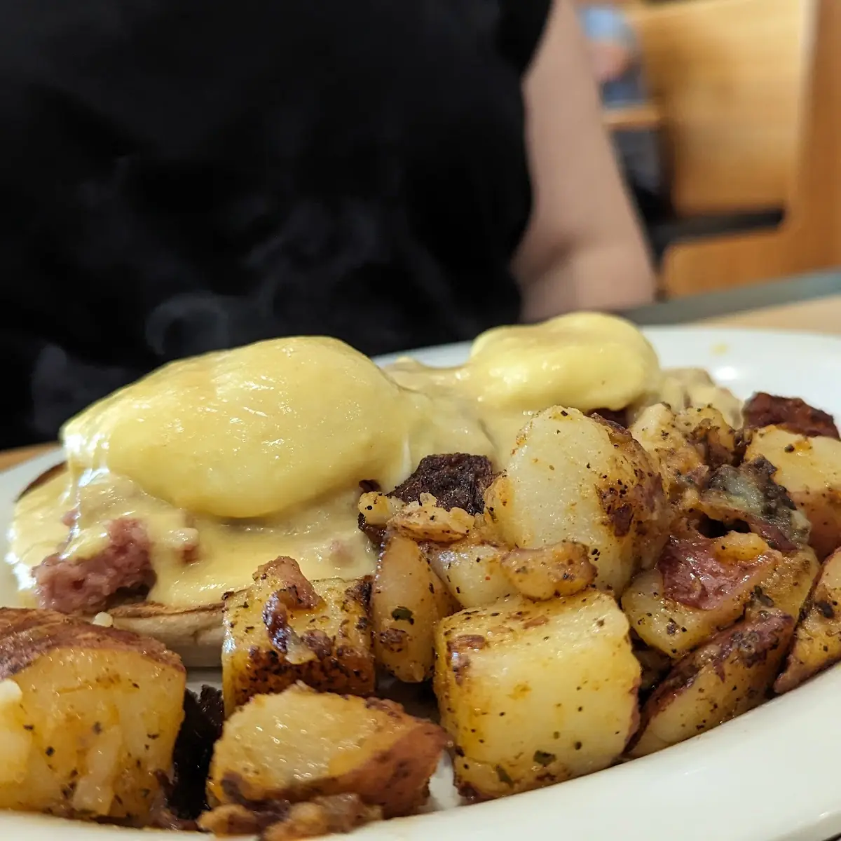 Founders Hash Eggs Benedict
