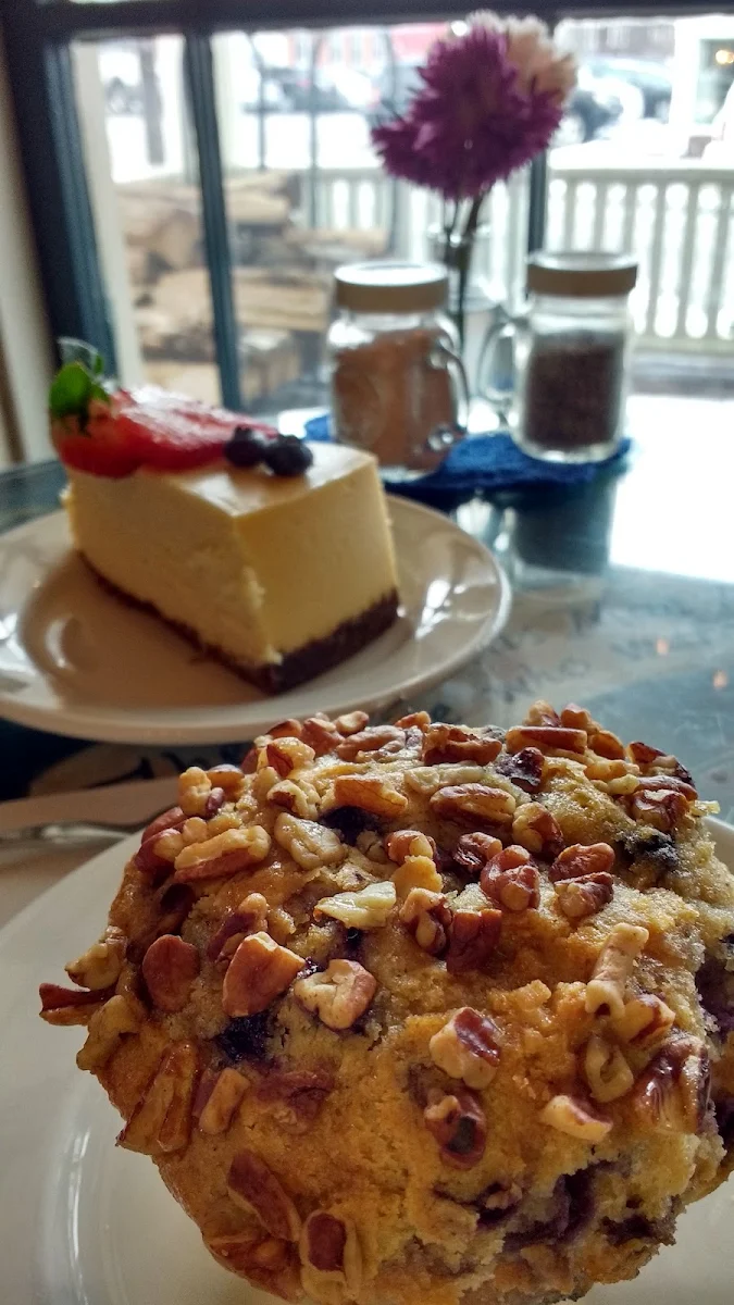 Blueberry Muffin and Cheesecake