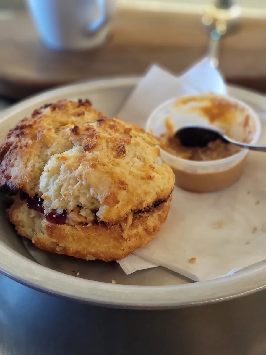 Biscuit with Peanut Butter and Jelly