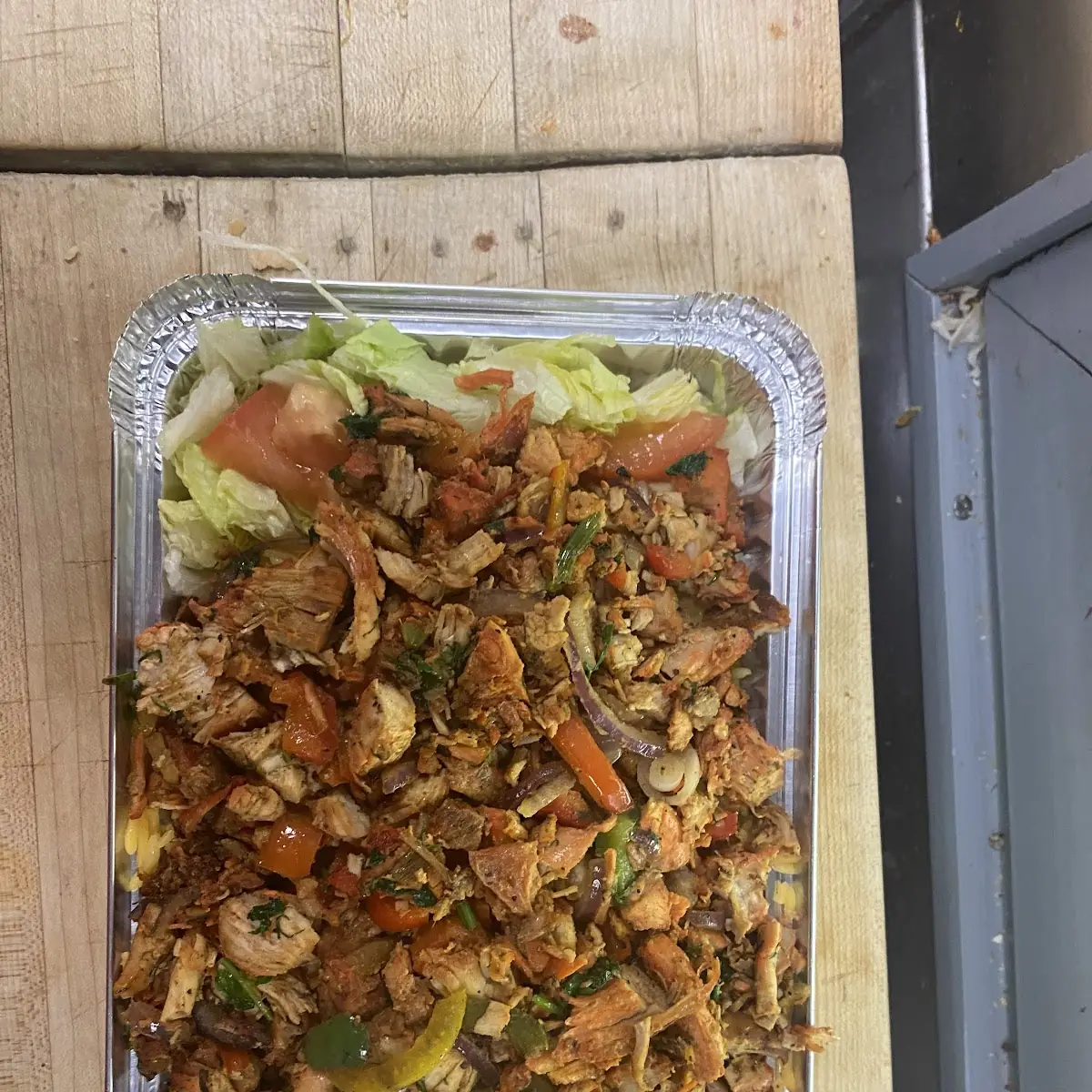 Chicken over Rice and Mix Veg