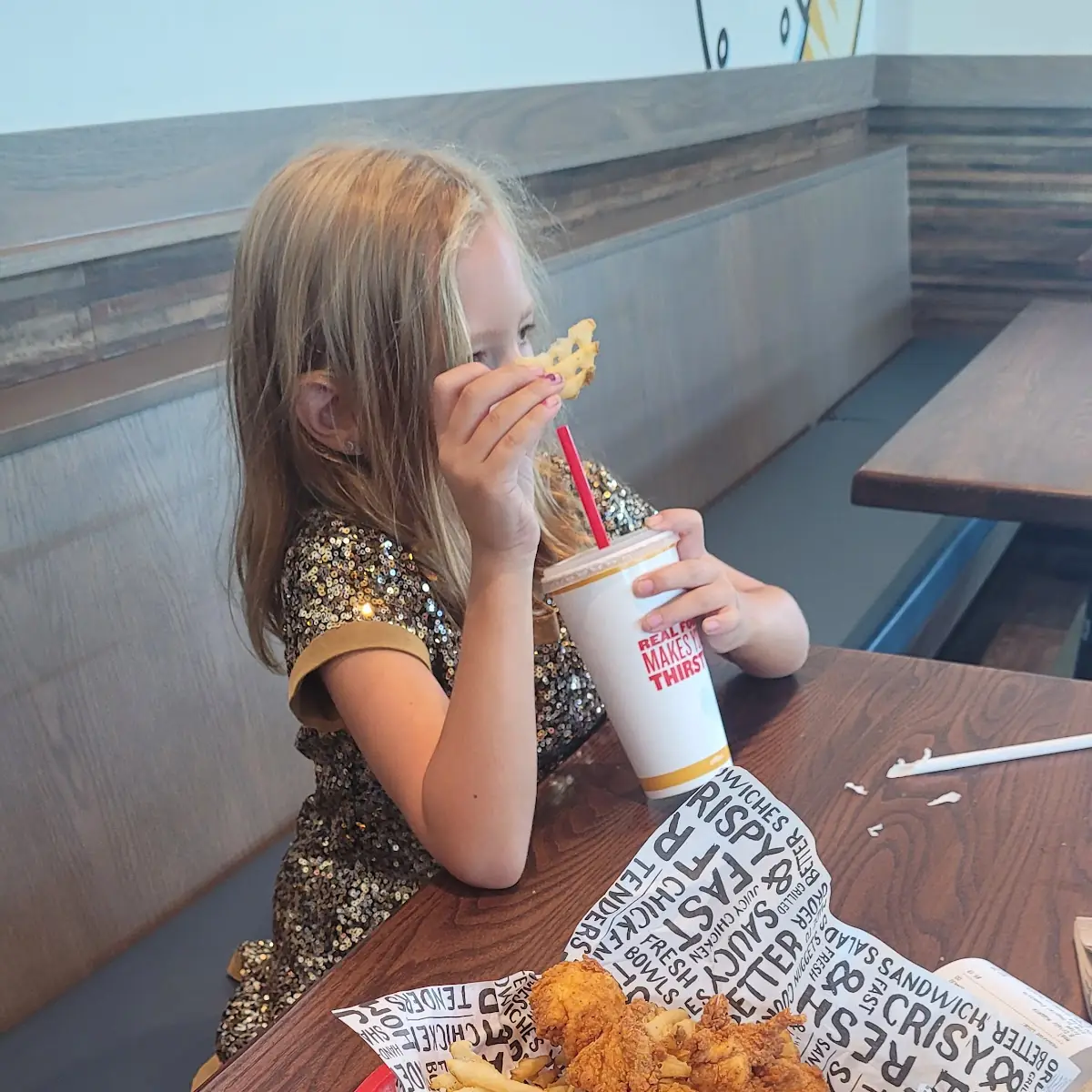 PDQ Salad Chicken Nuggets and Waffle Fries