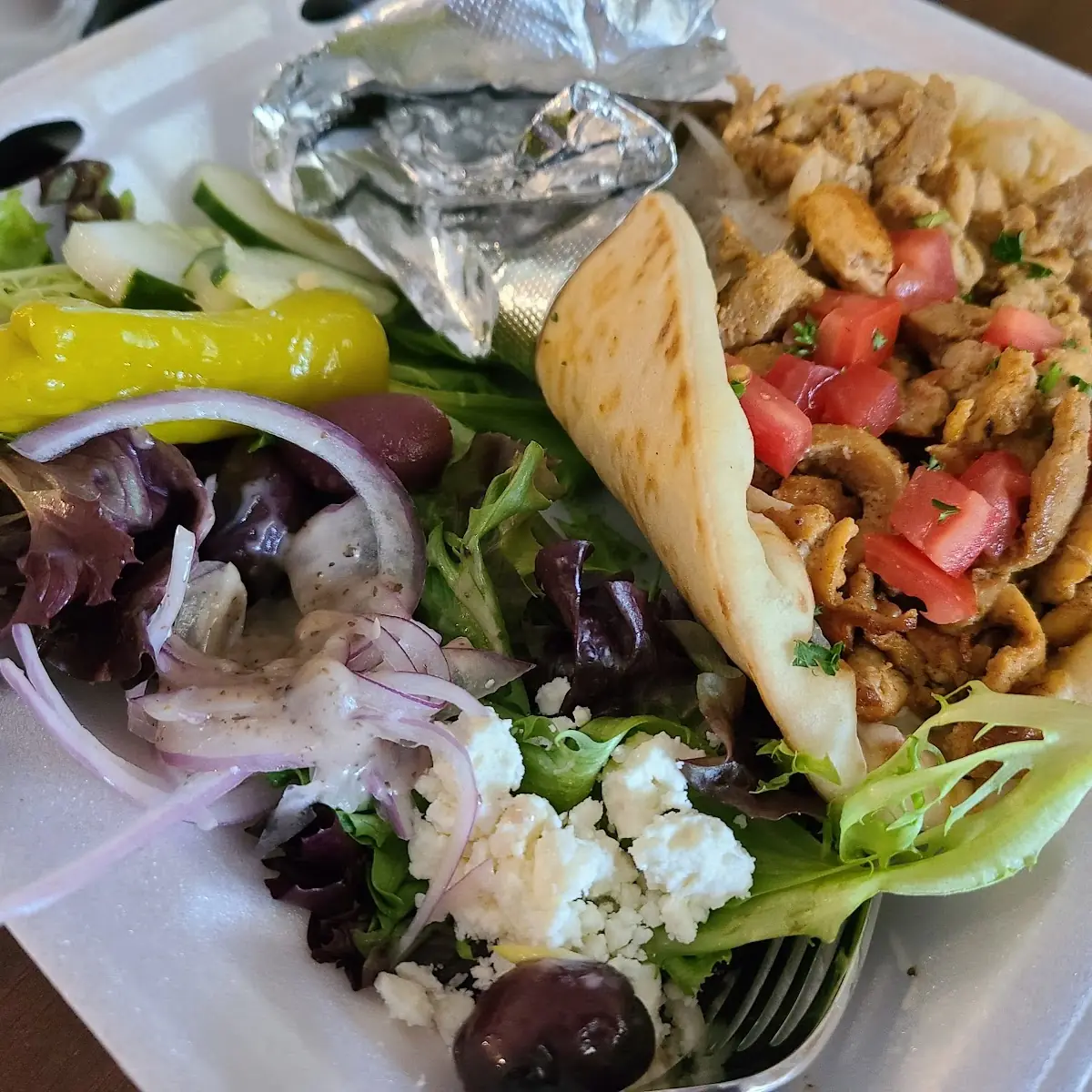 Chicken Gyro with Side Salad