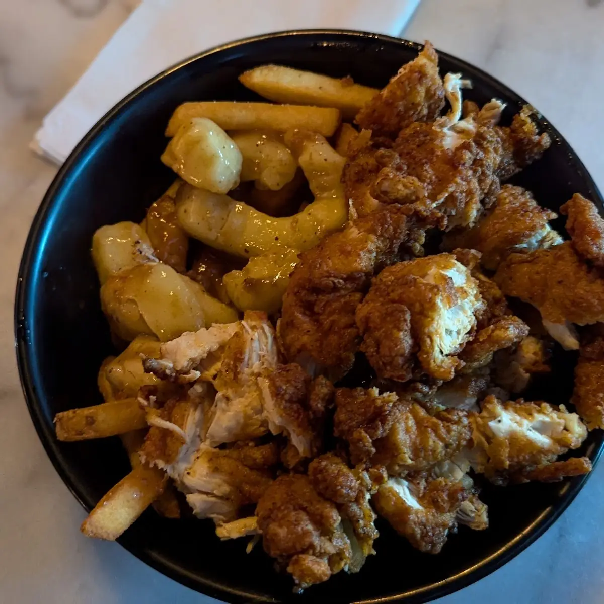 Poutine with Fried Chicken