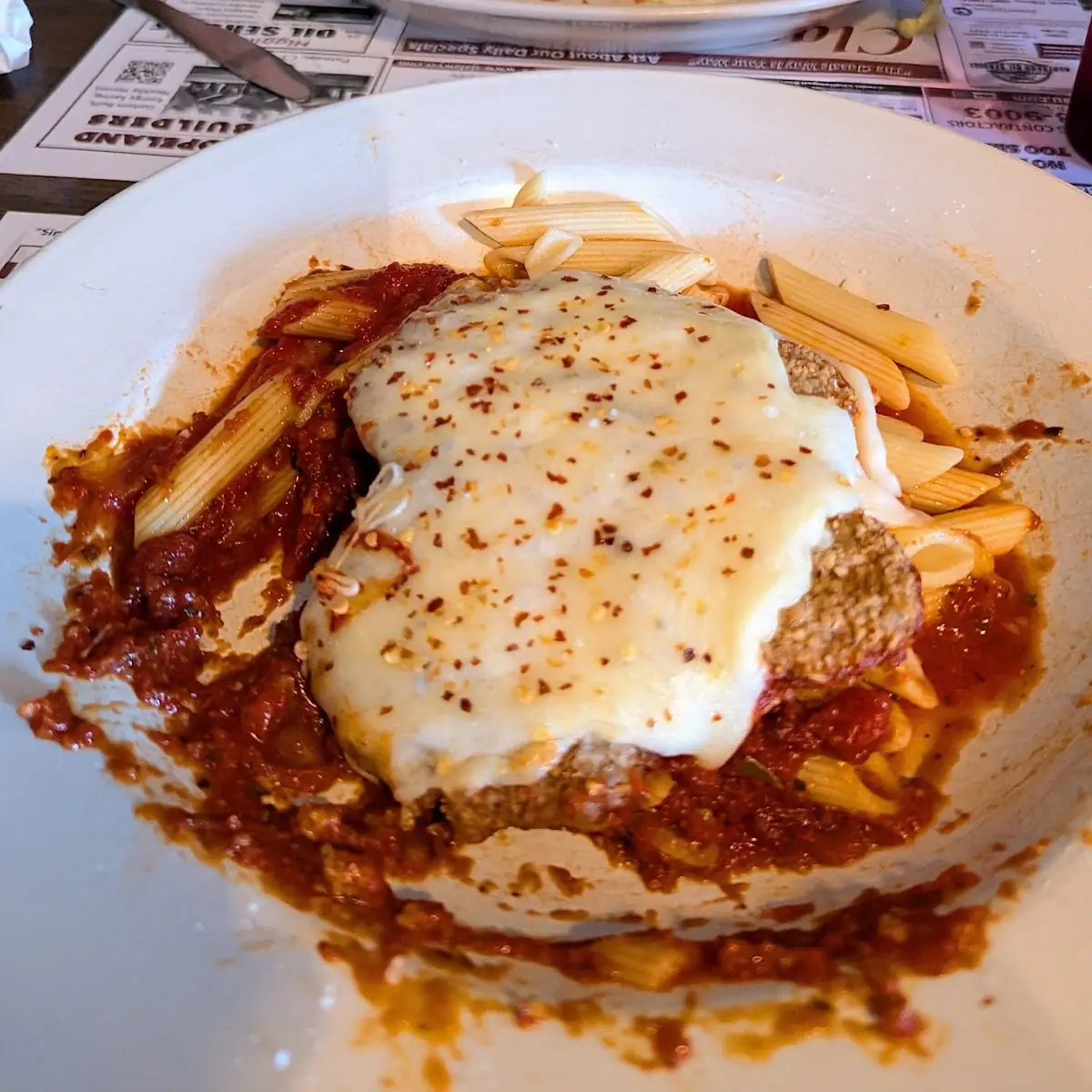 Veal Parmesan Pasta