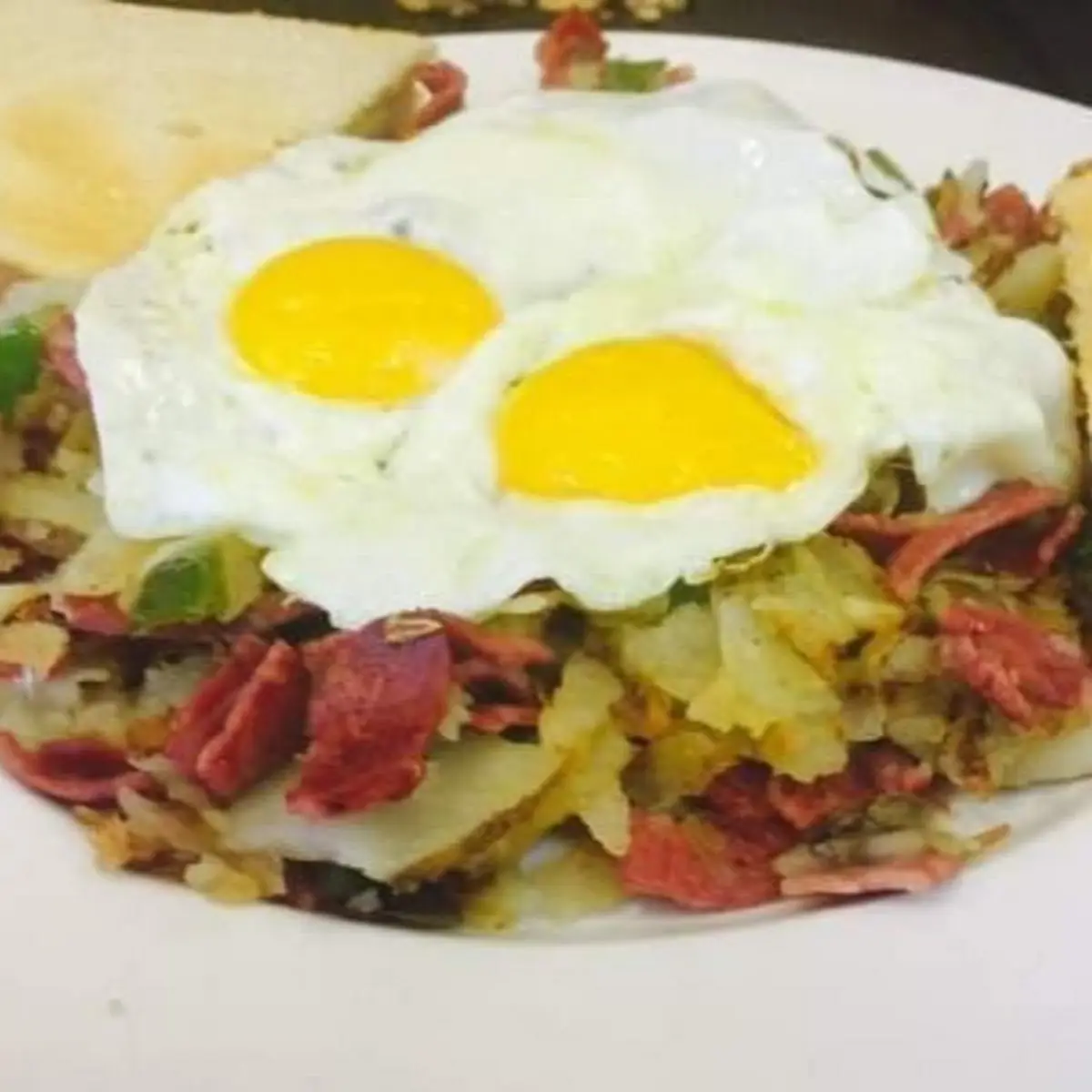 Eggs over Corned Beef Hash