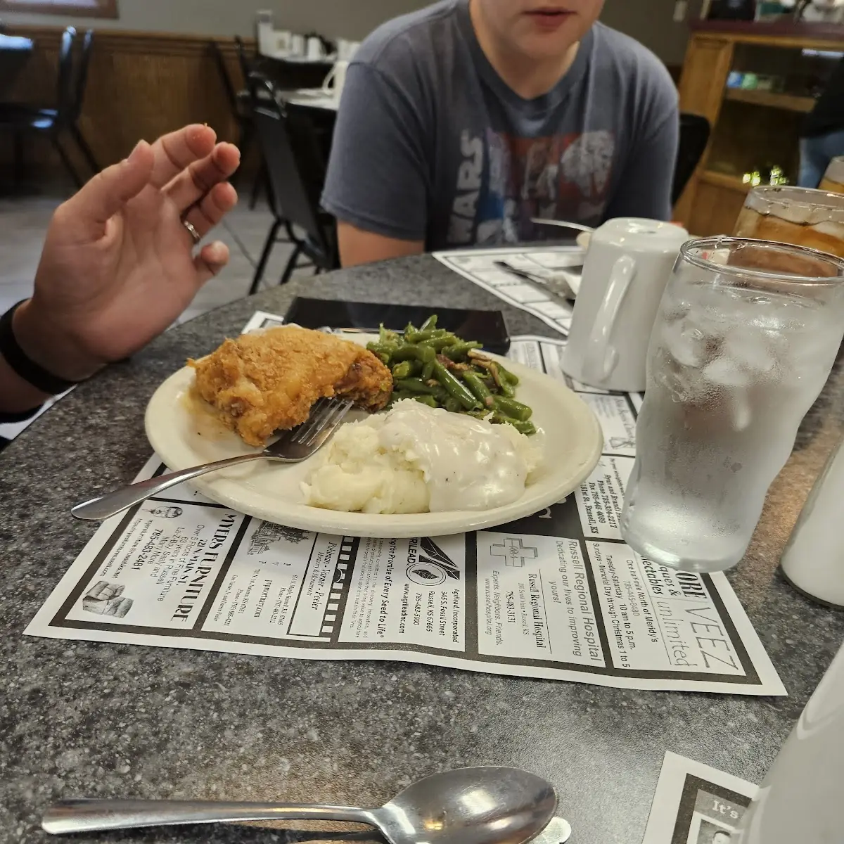 Salad Bar with Fried Chicken