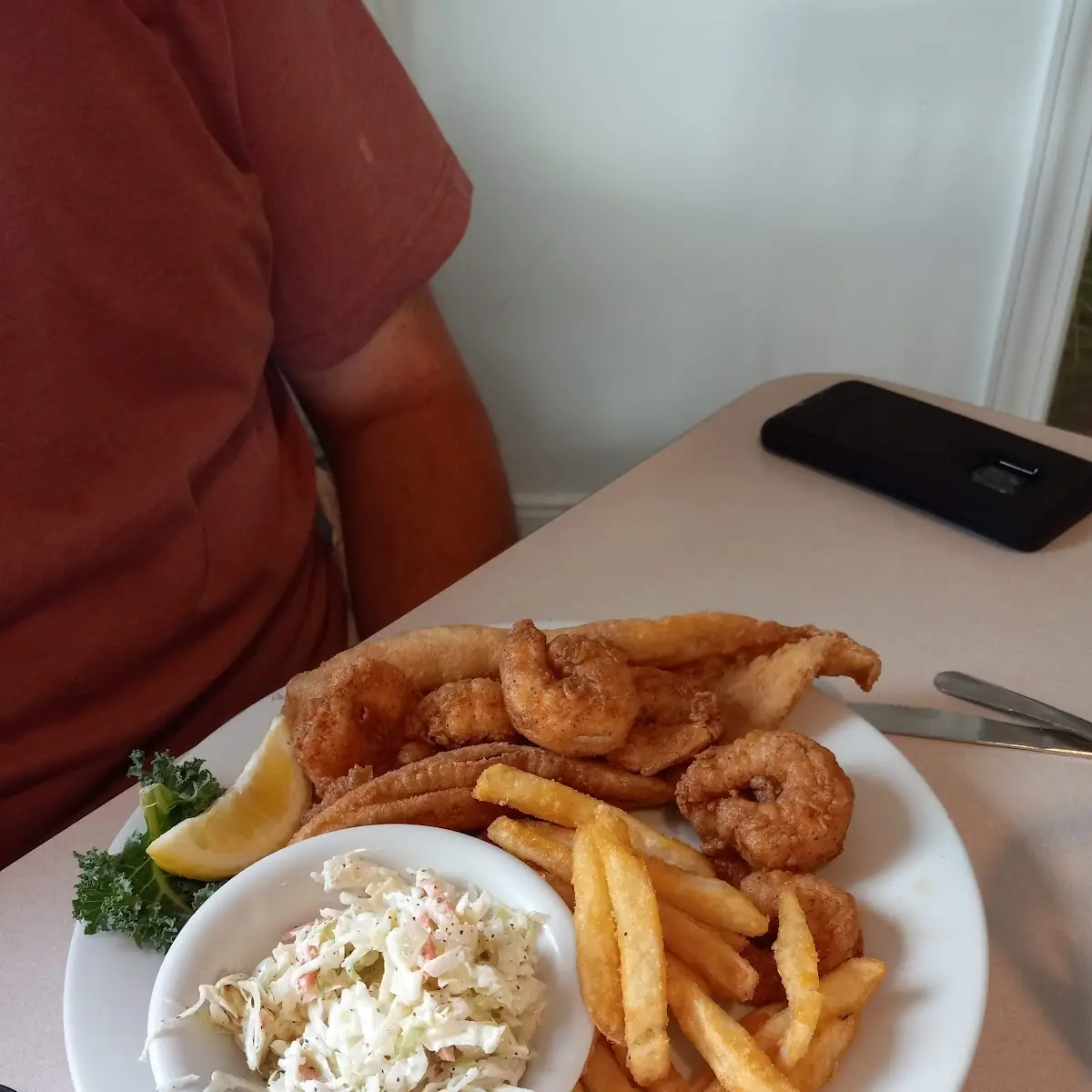 Fried Shrimp Fried Flounder