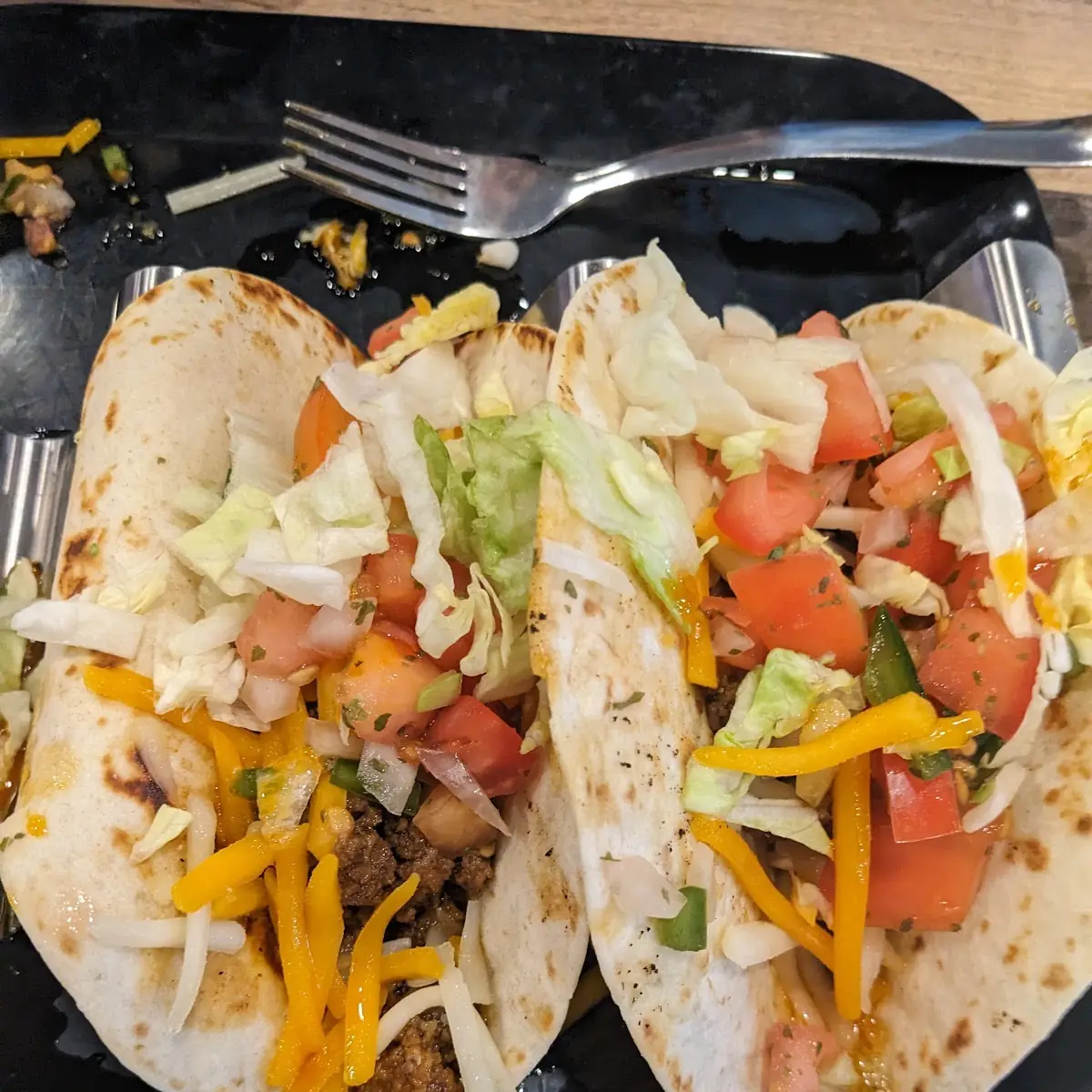 One Beef Taco One Chicken Taco