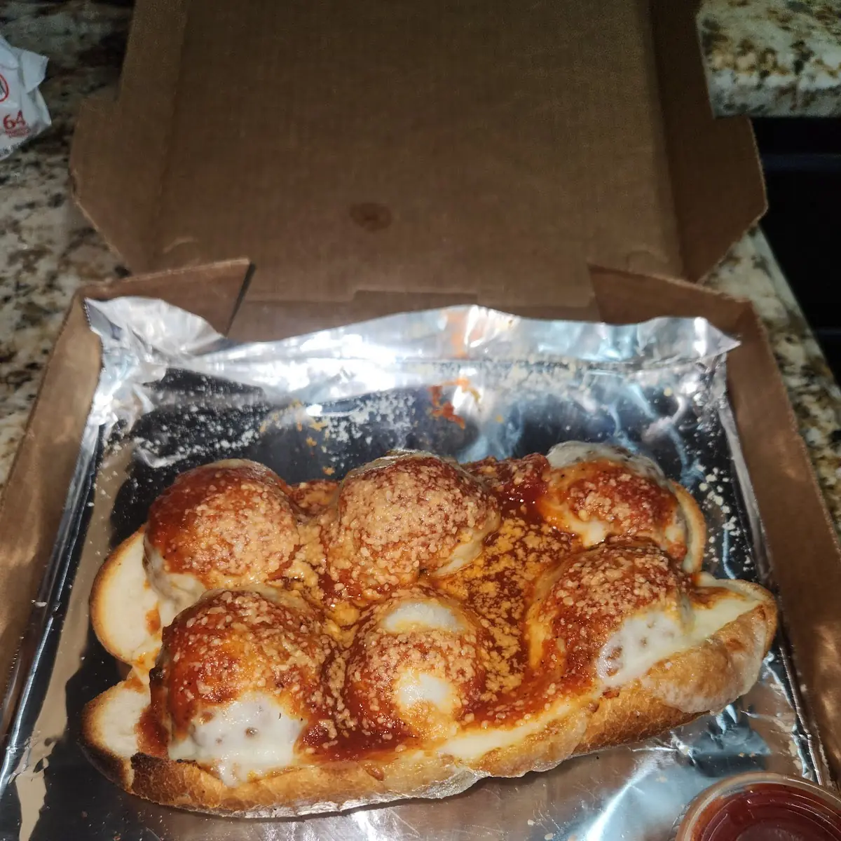 Open Face Meatball Sandwich